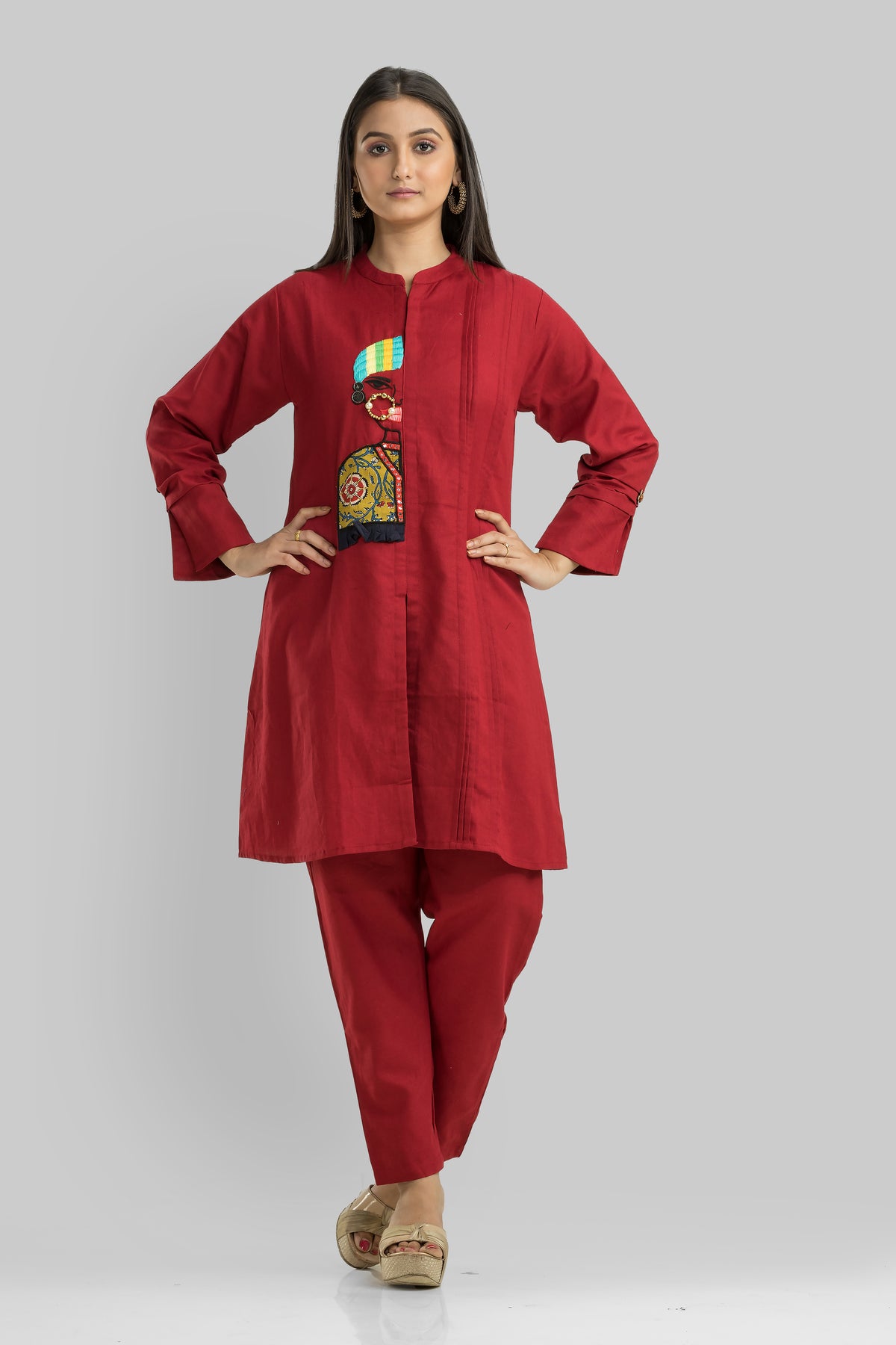 Cotton Kurta Set with Pant_Nathni