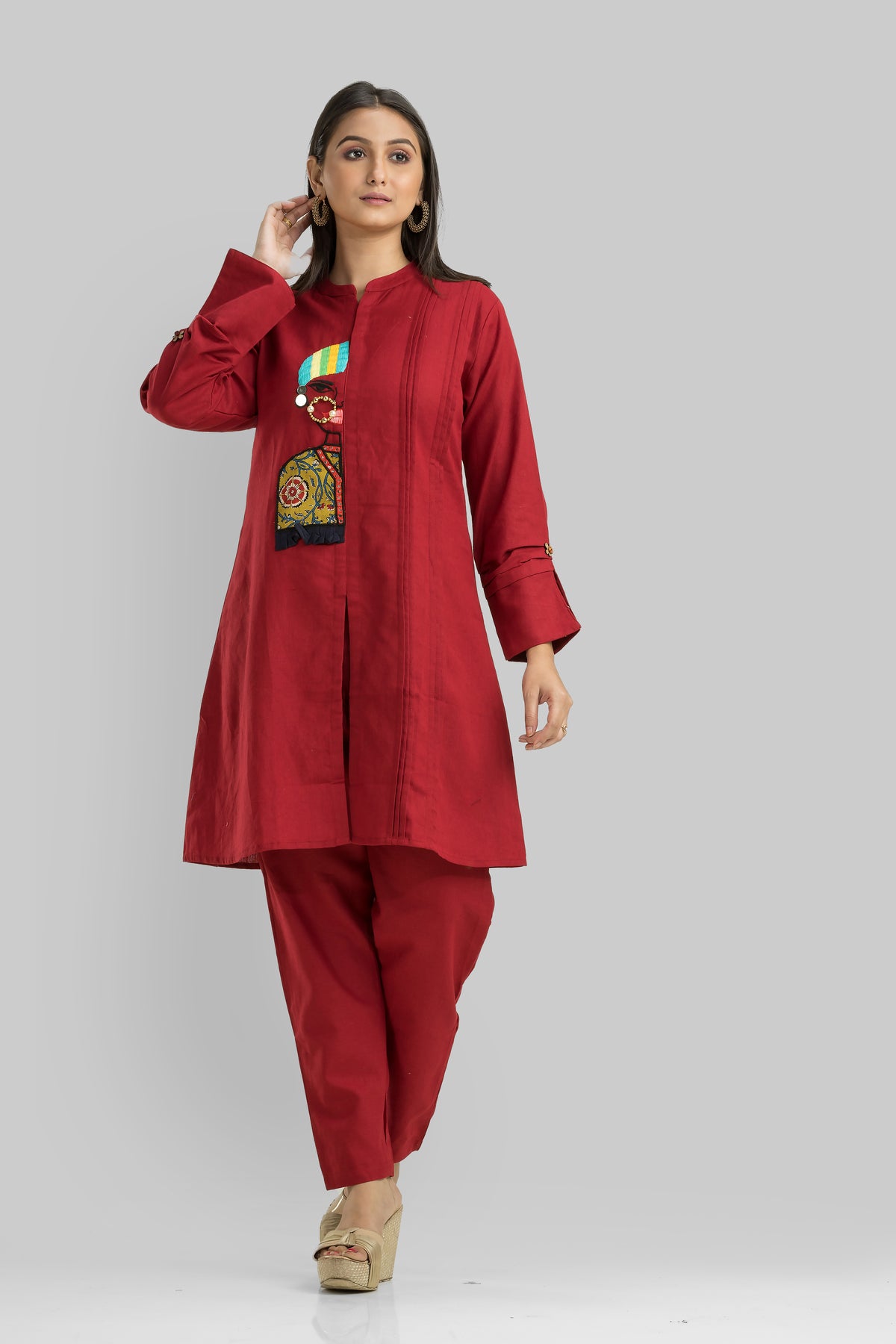 Cotton Kurta Set with Pant_Nathni