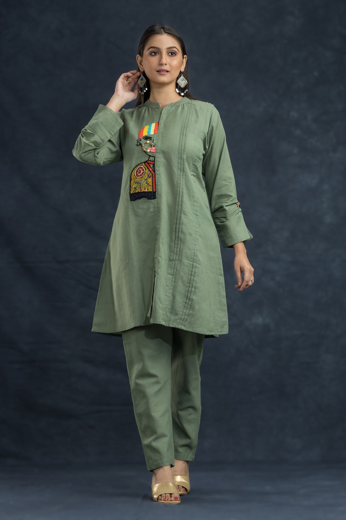 Cotton Kurta Set with Pant_Nathni