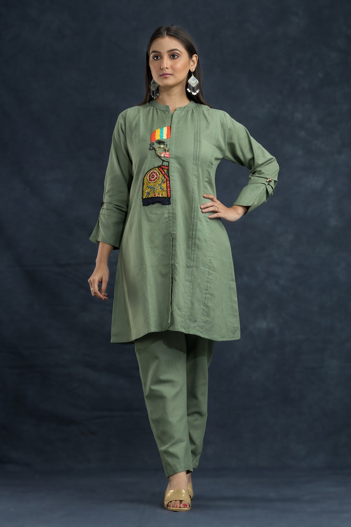 Cotton Kurta Set with Pant_Nathni