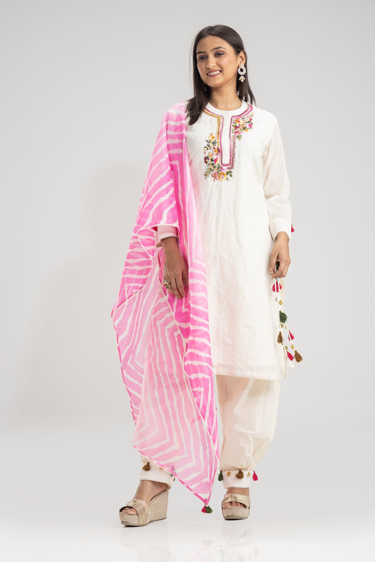 Kurta Pant Set with Dupatta