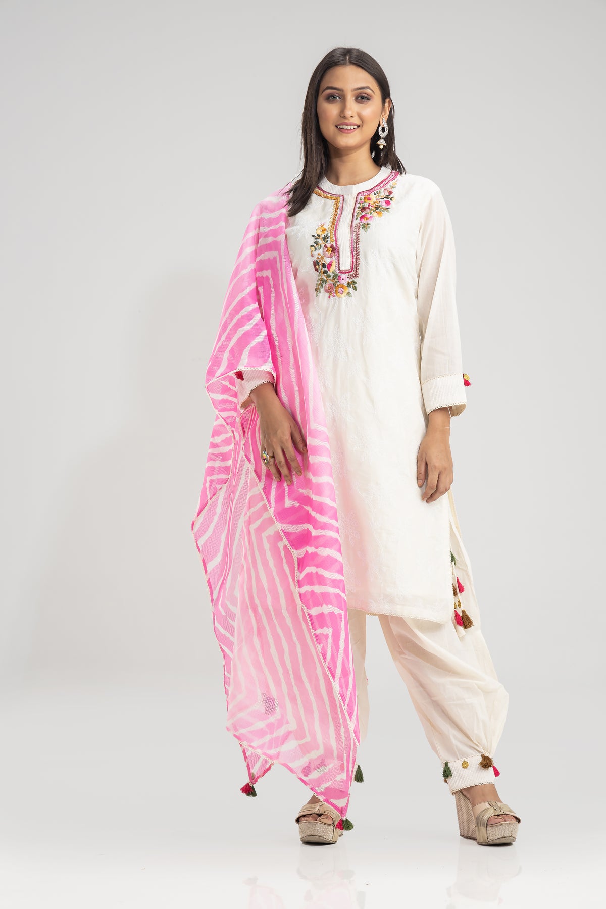 Kurta Pant Set with Dupatta