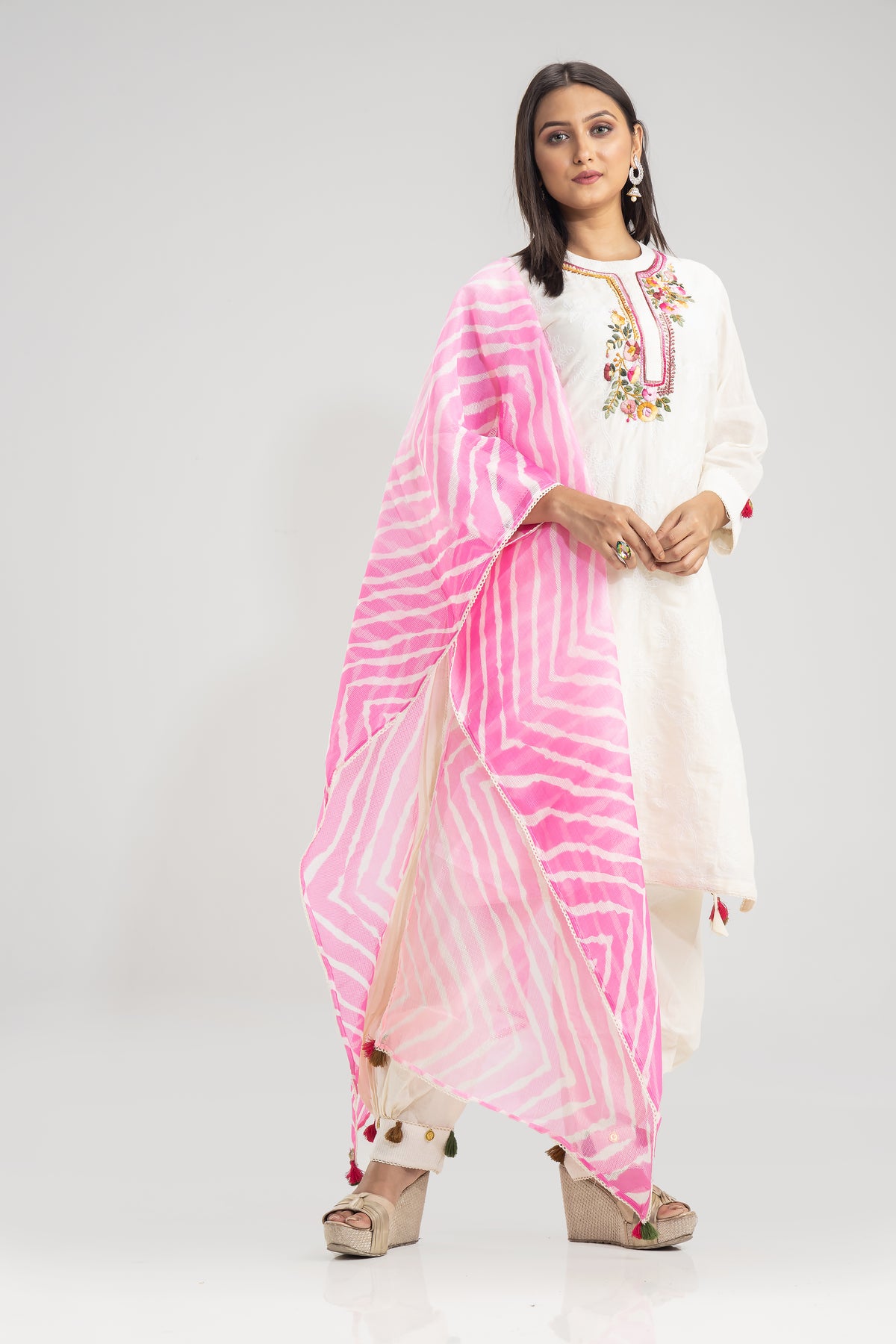 Kurta Pant Set with Dupatta