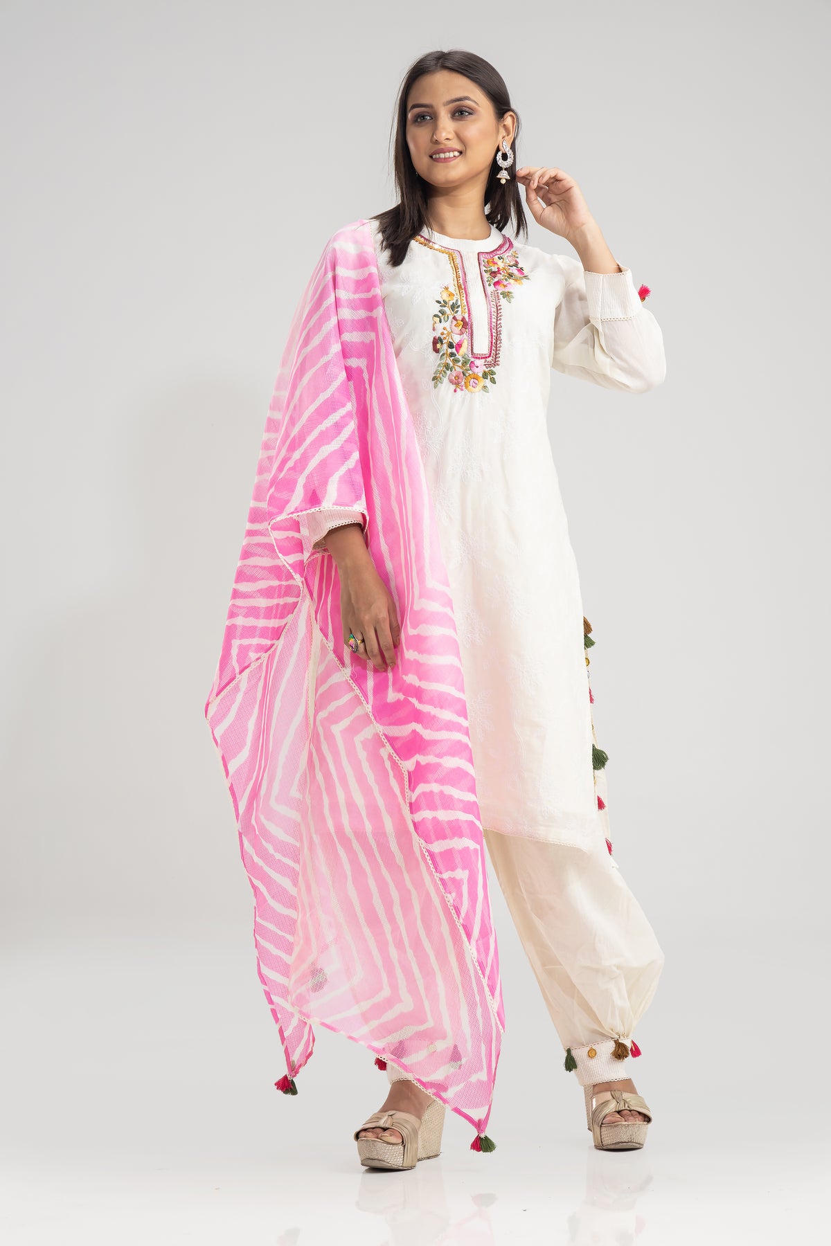 Kurta Pant Set with Dupatta