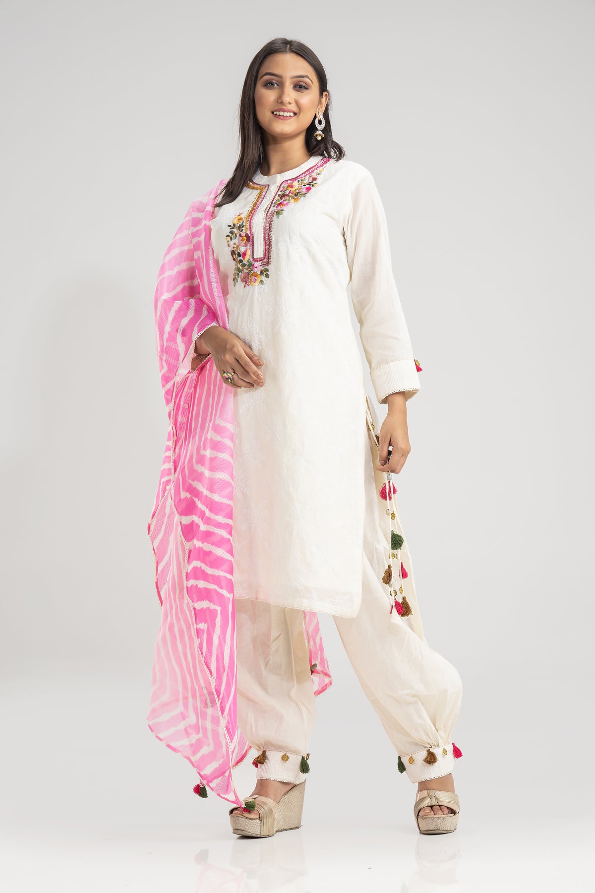 Kurta Pant Set with Dupatta