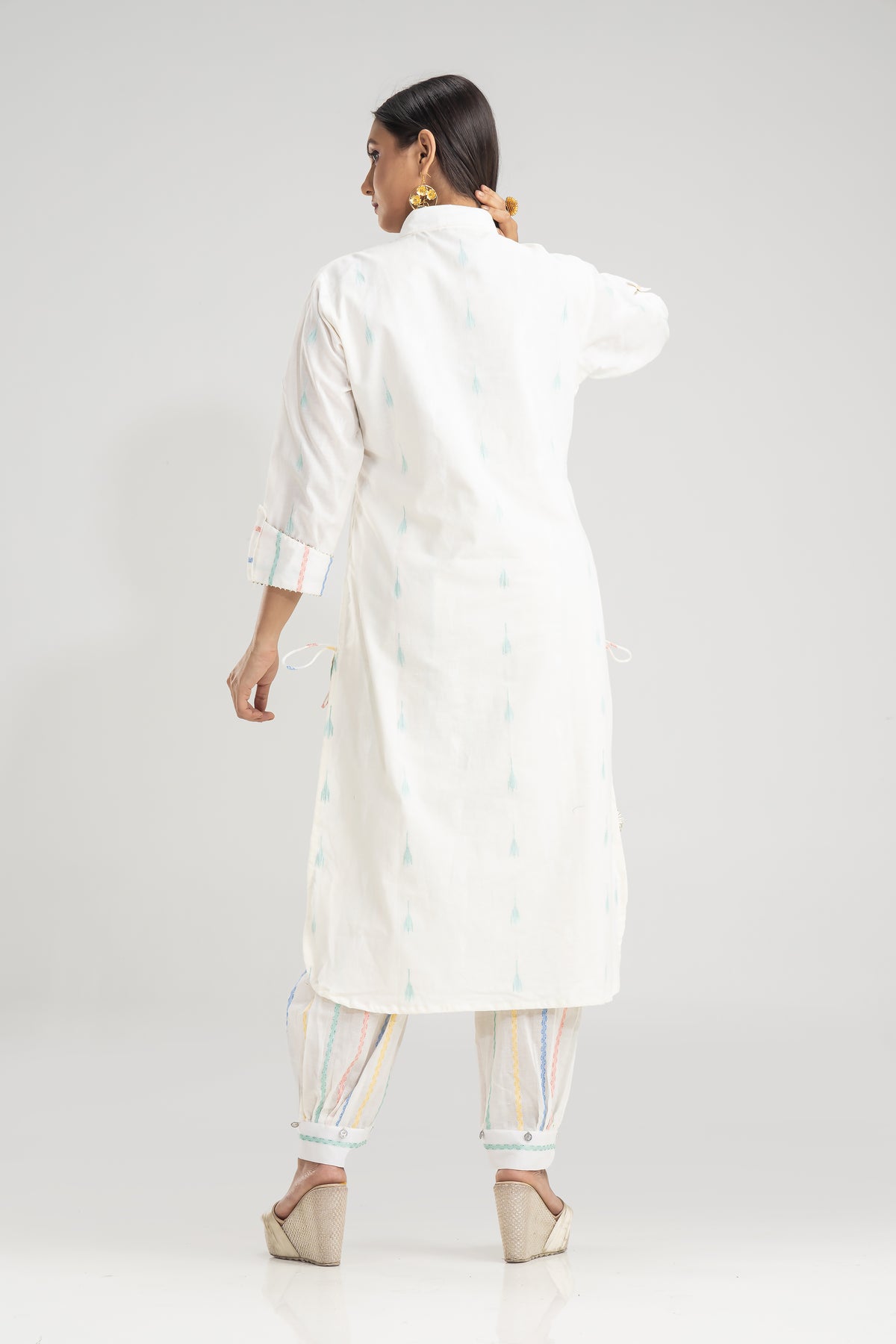 Cotton kurta set with Afghani Pant