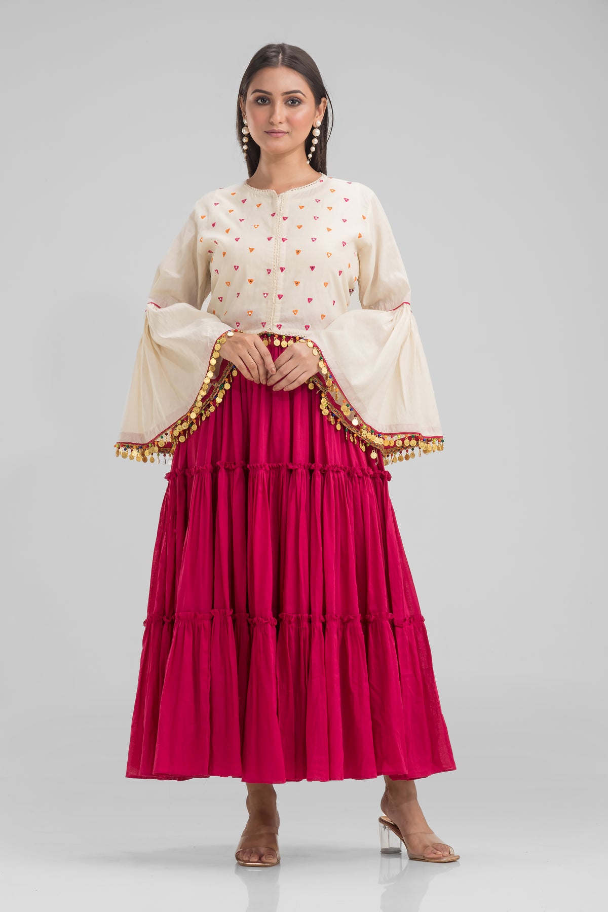 Long Gown With Bell Sleeves