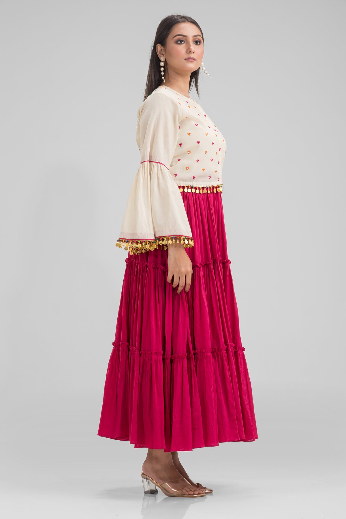 Long Gown With Bell Sleeves