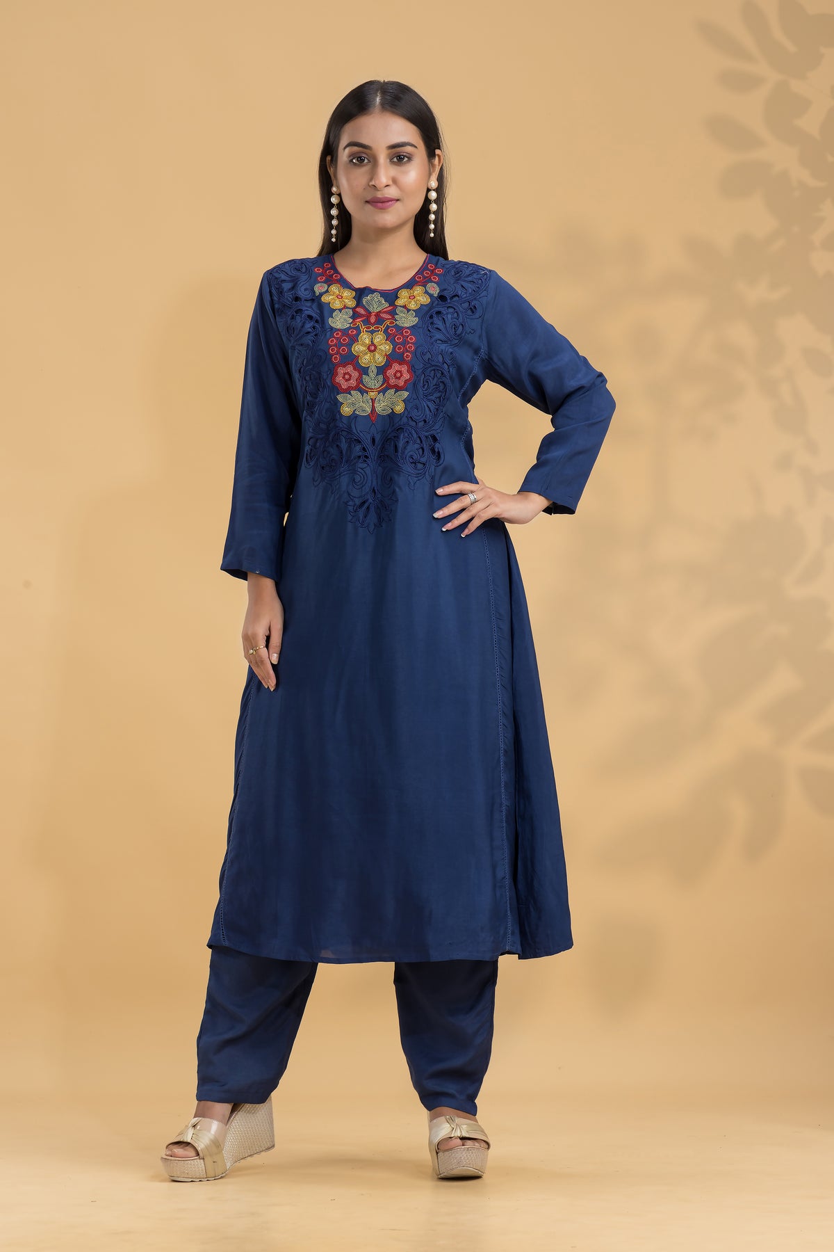 Embroidered Kurta-Pant Set