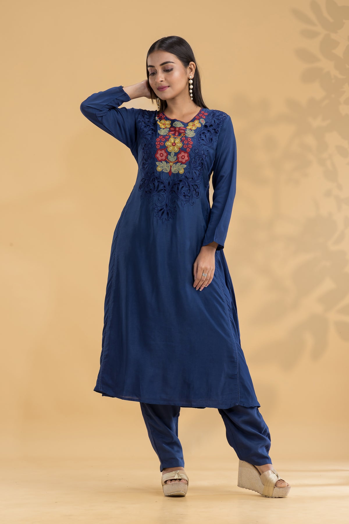 Embroidered Kurta-Pant Set