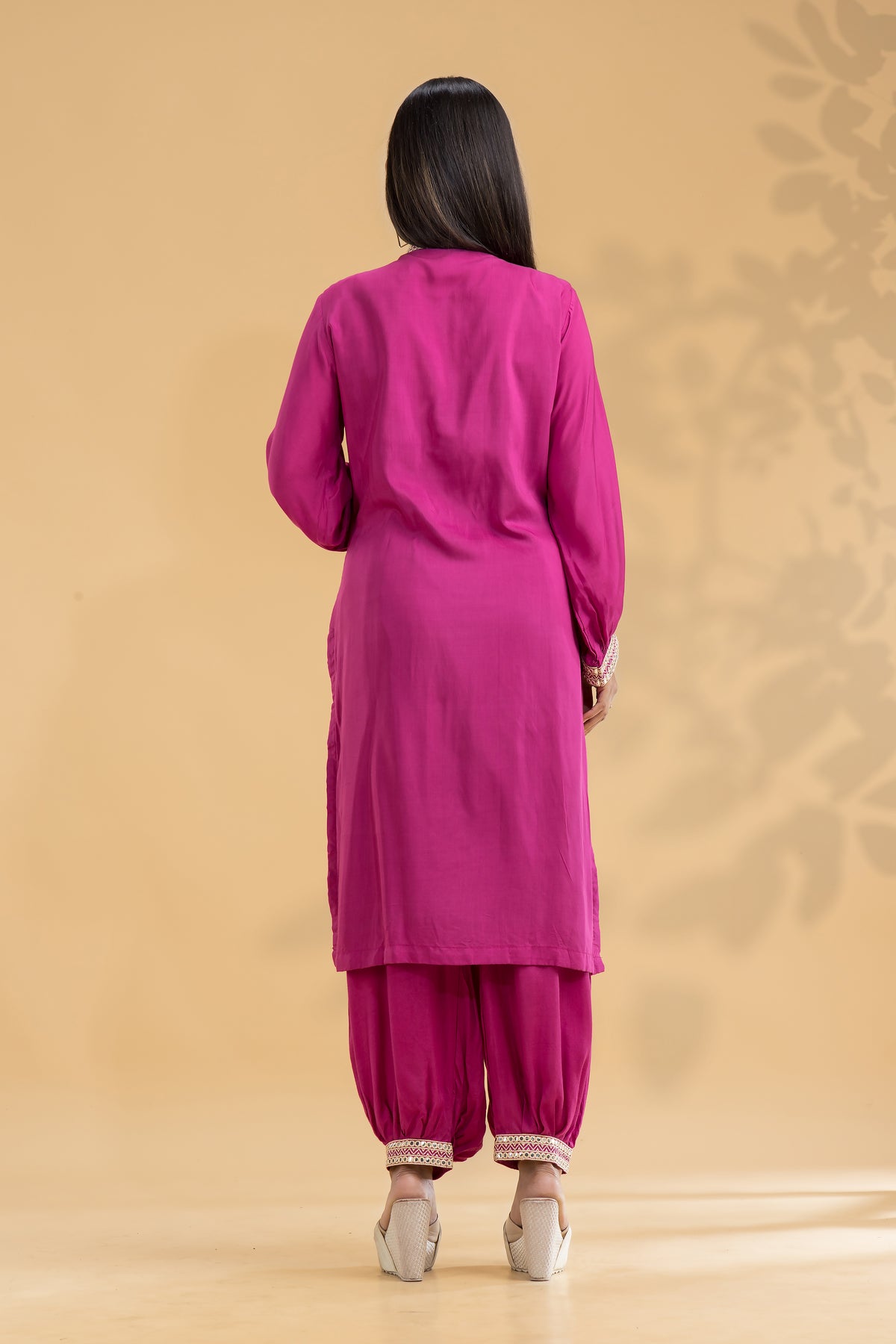 Muslin Kurti & Afghani Pant Set