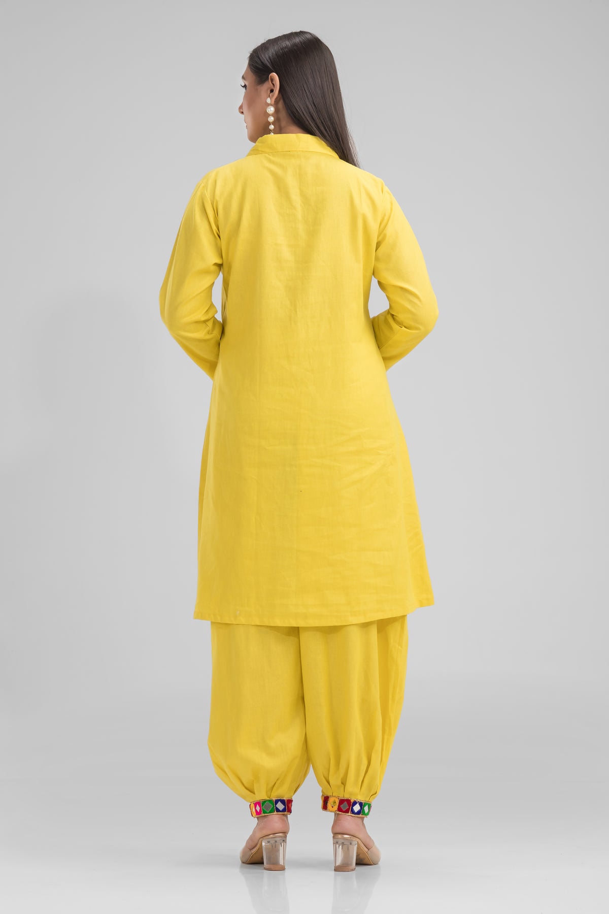 Designer Cotton Kurta & Afghani Pant Set