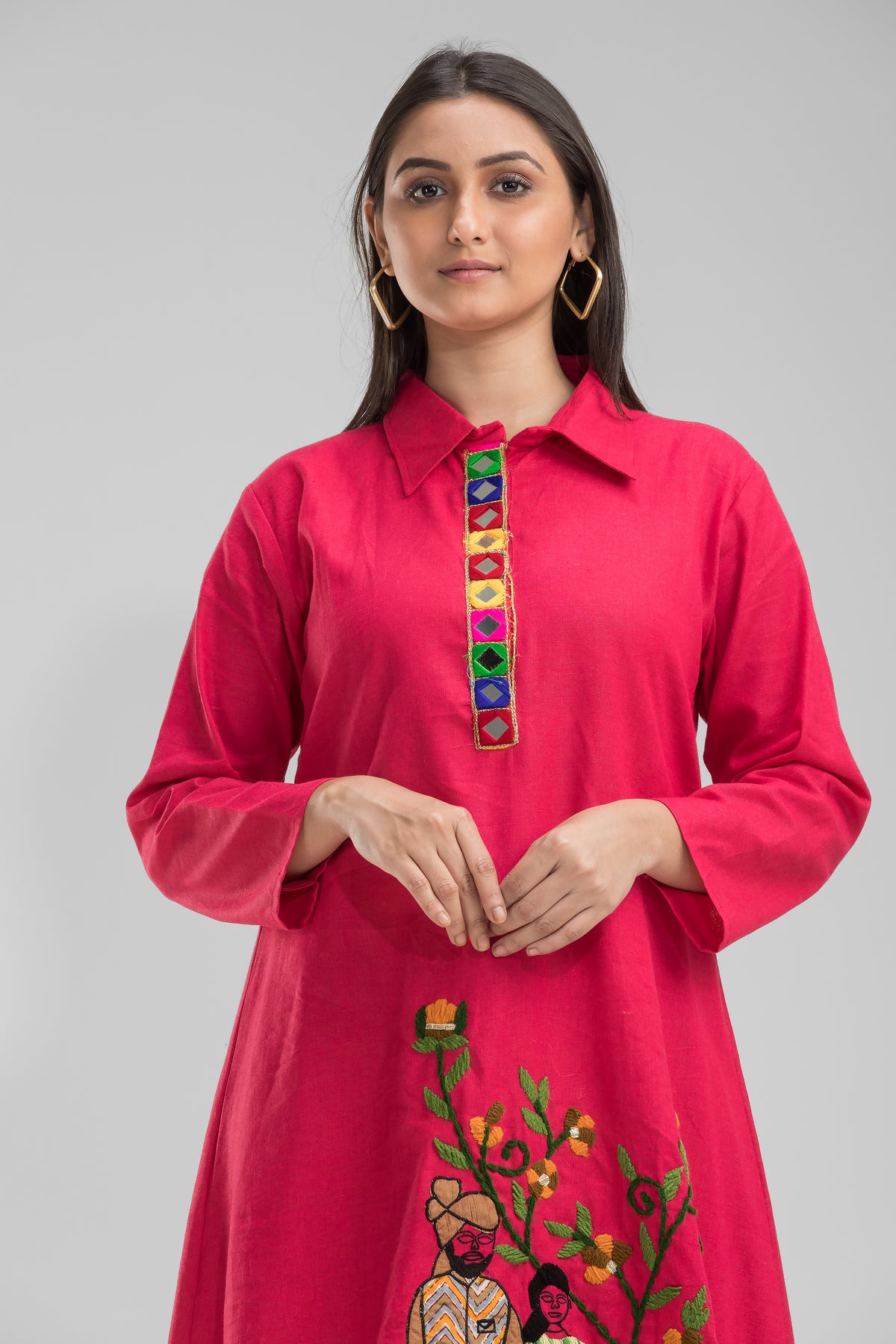 Designer Cotton Kurta & Afghani Pant Set