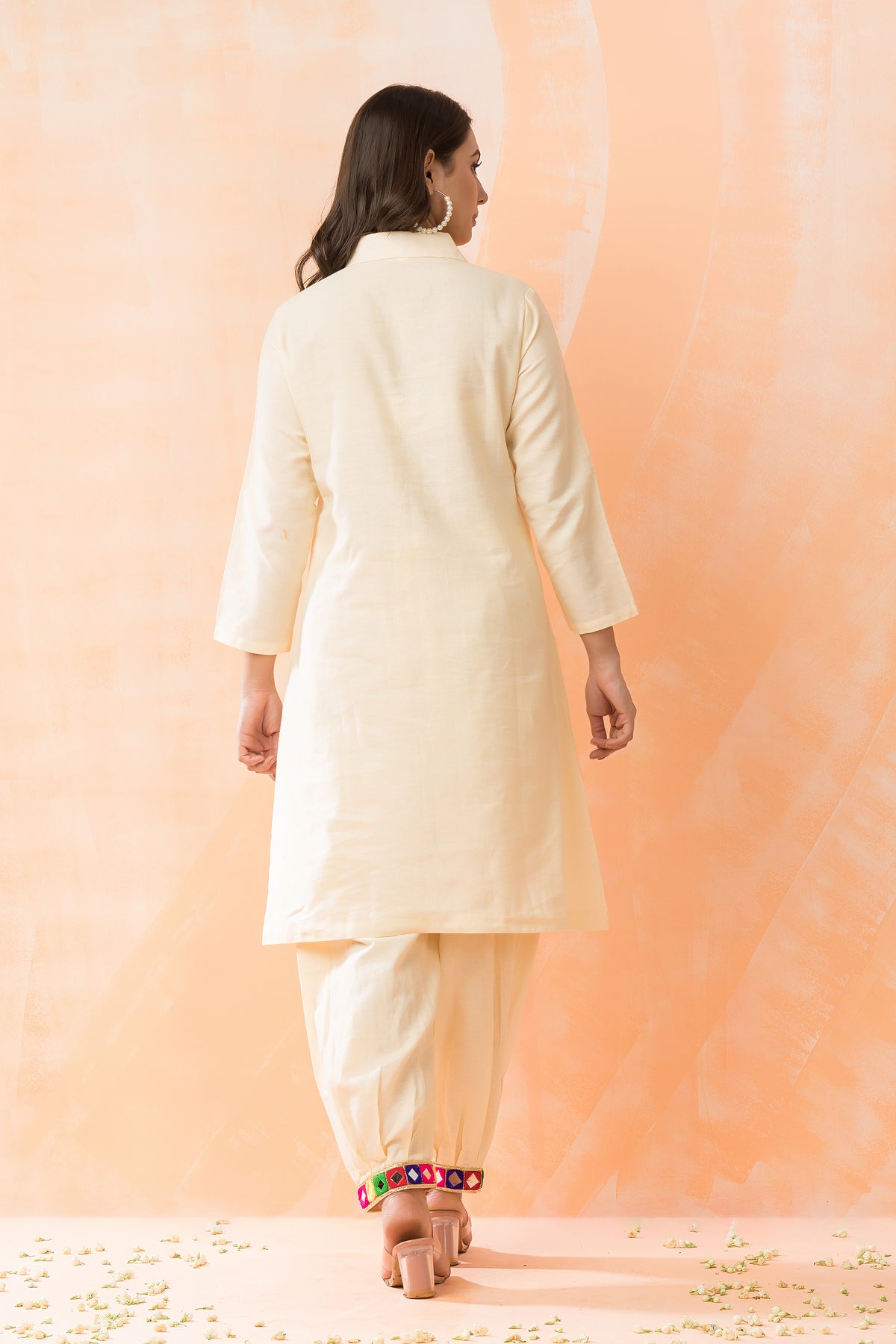 Designer Cotton Kurta & Afghani Pant Set