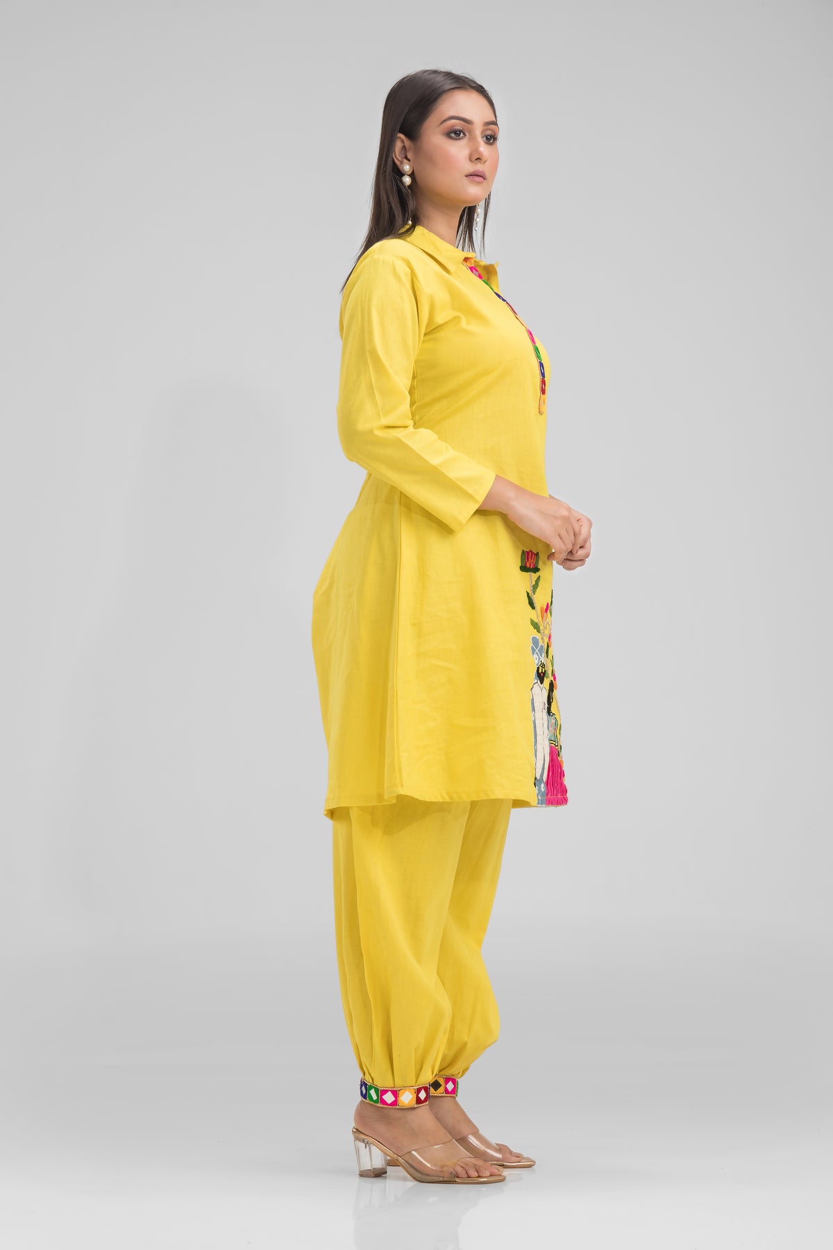 Designer Cotton Kurta & Afghani Pant Set