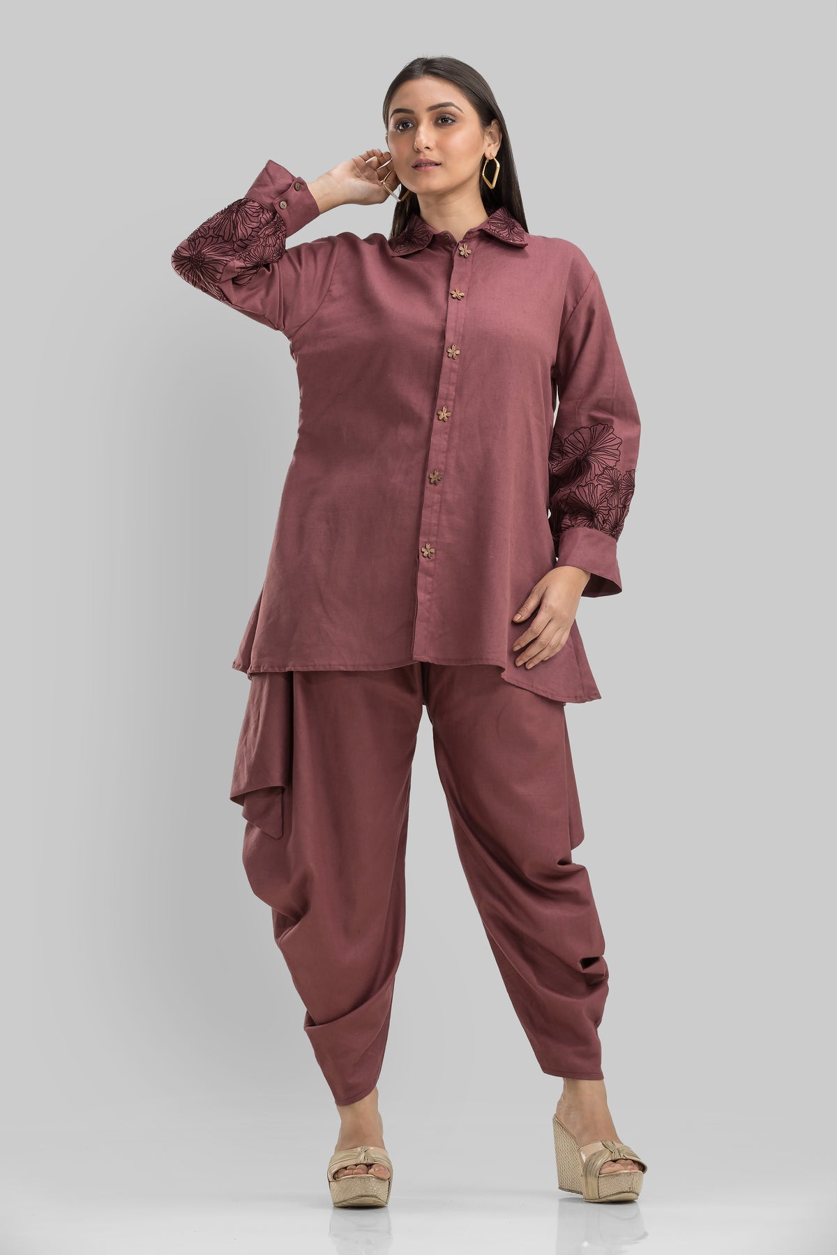 Thread work Cotton Co-ord Set