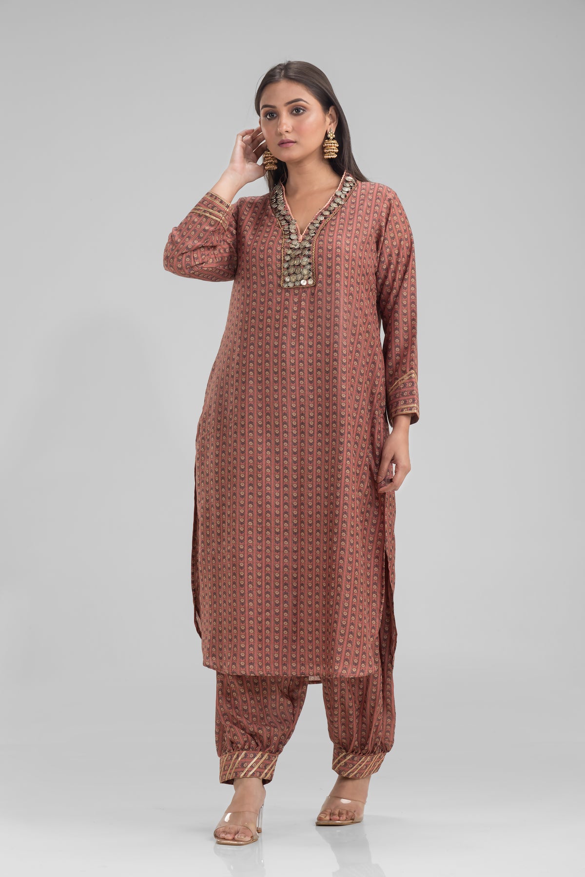 Designer Kurta-Afghani Pant set