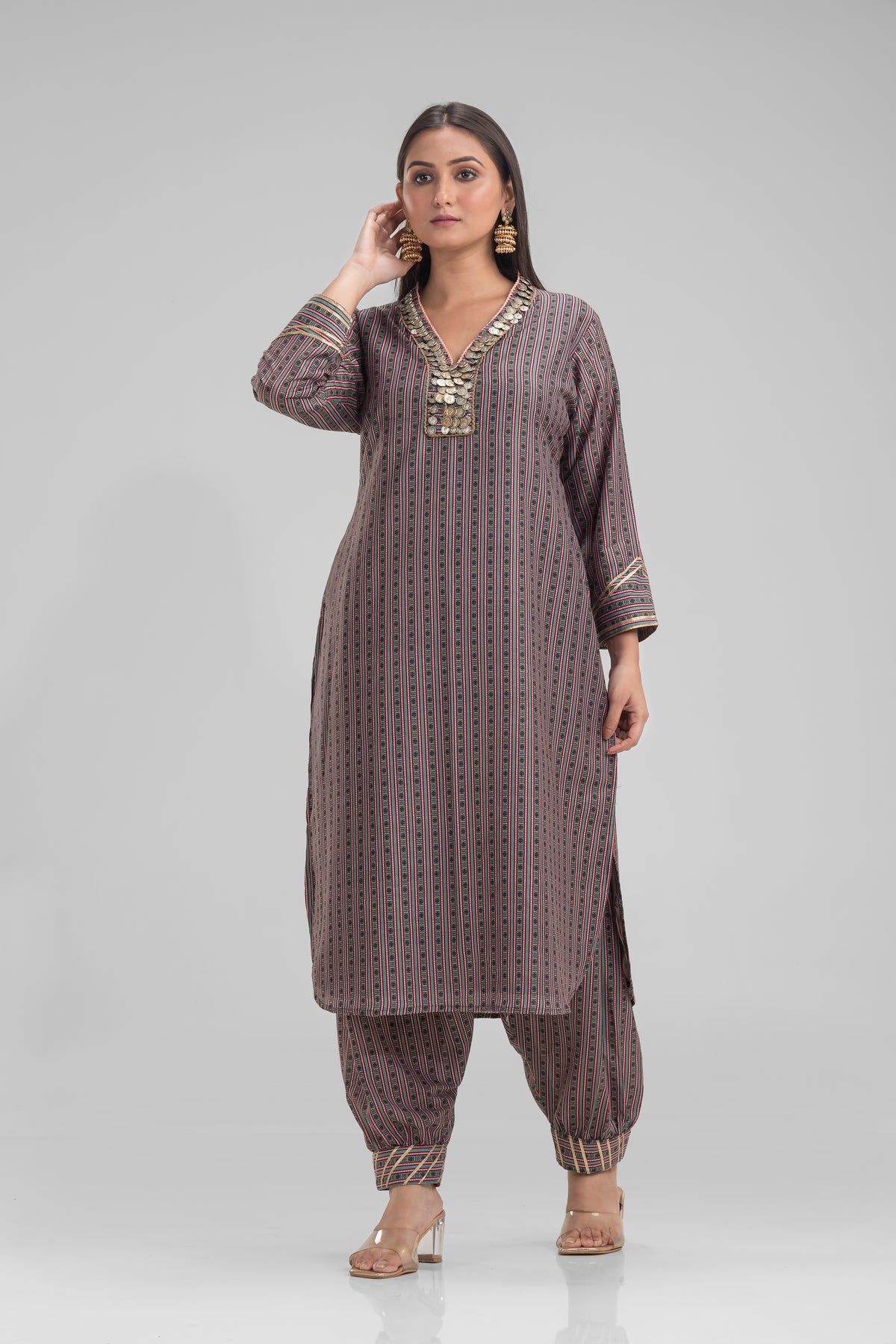 Designer Kurta-Afghani Pant set