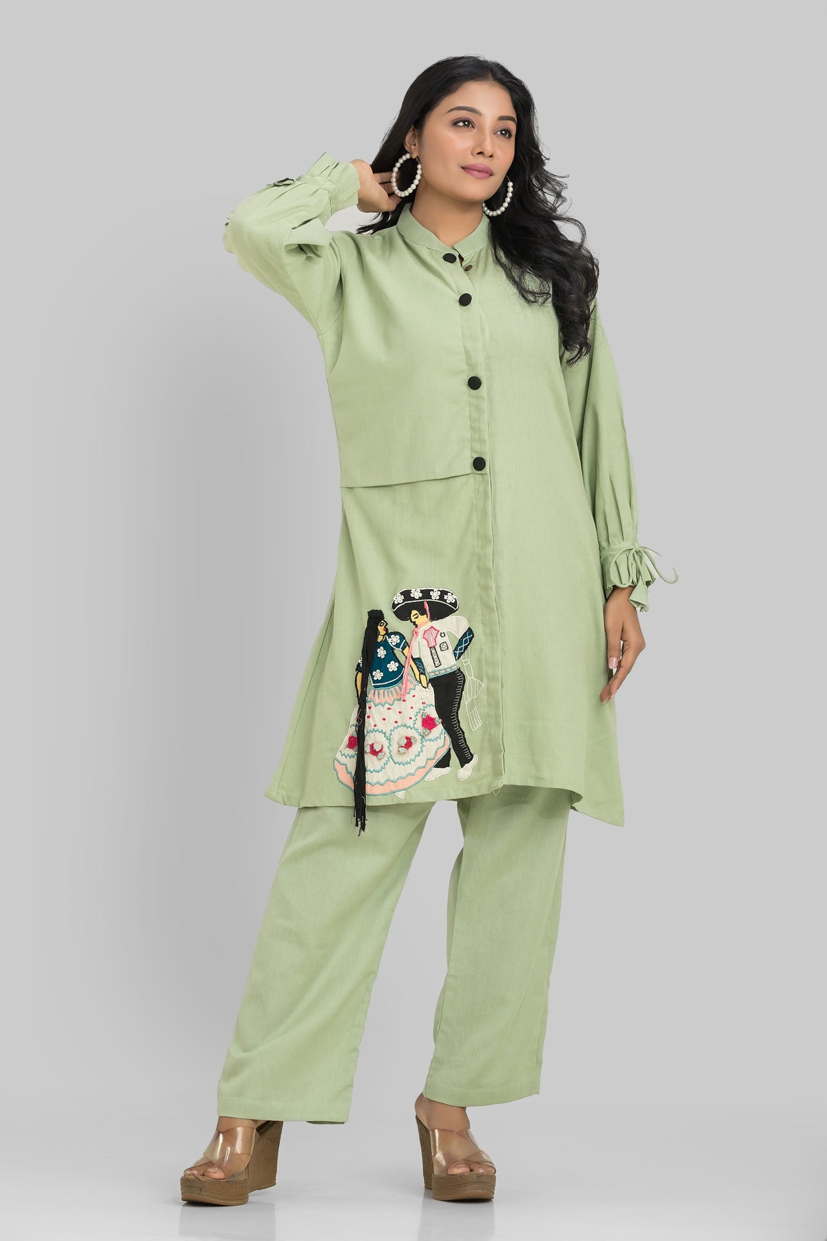 Sacred Suta Designer Cotton Kurta-Pant Set