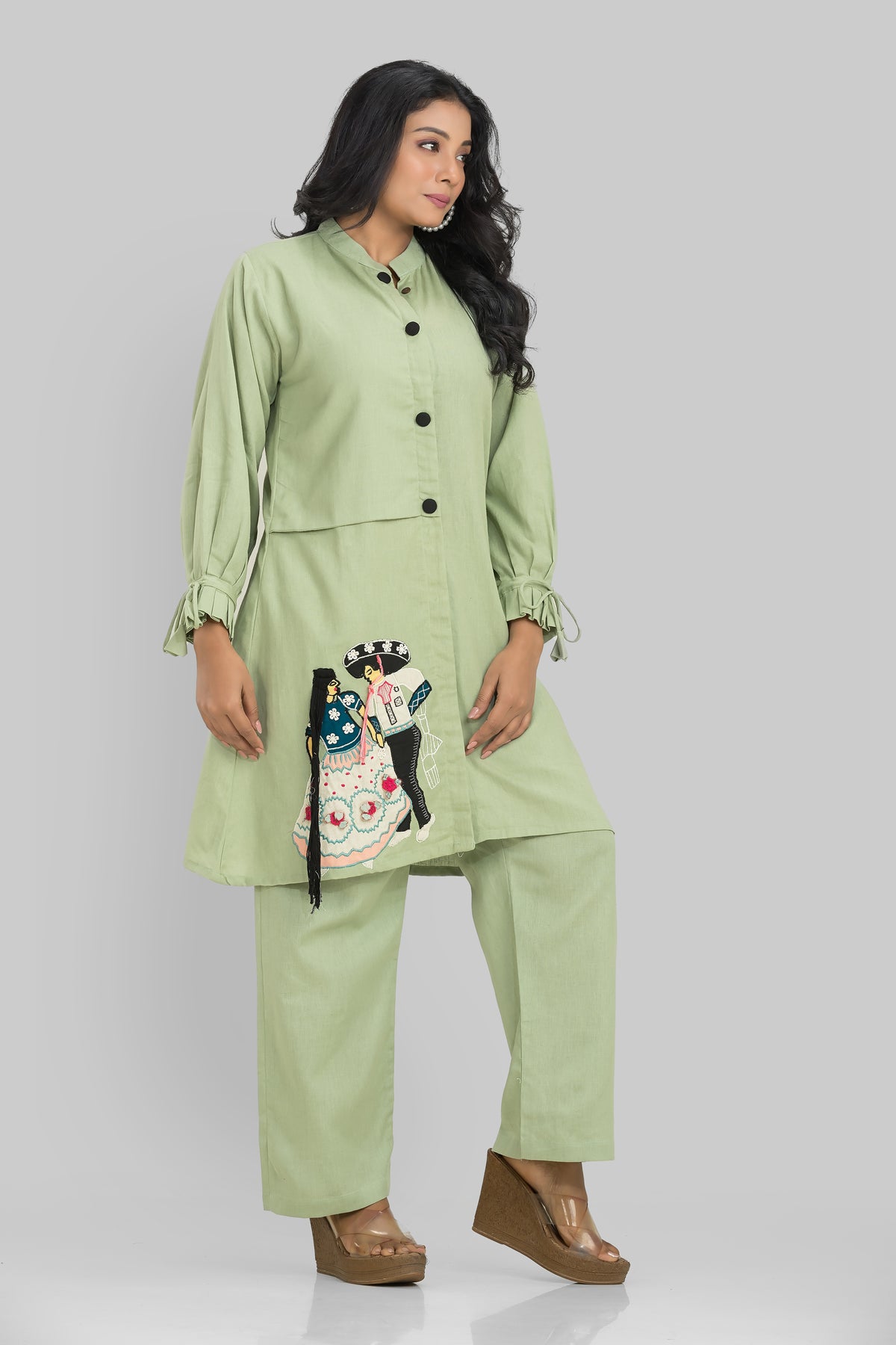 Sacred Suta Designer Cotton Kurta-Pant Set