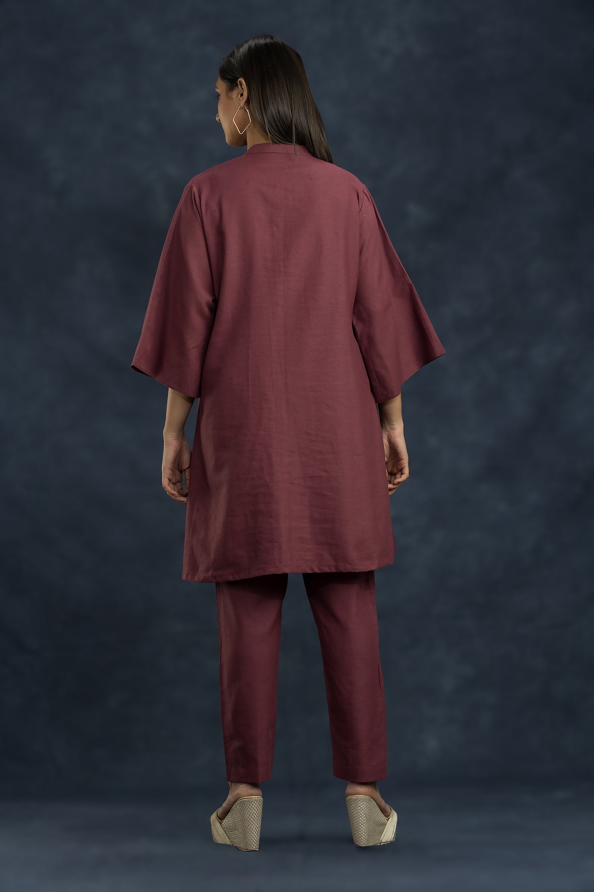 Embroidered Co-or set; Pagdi Half face