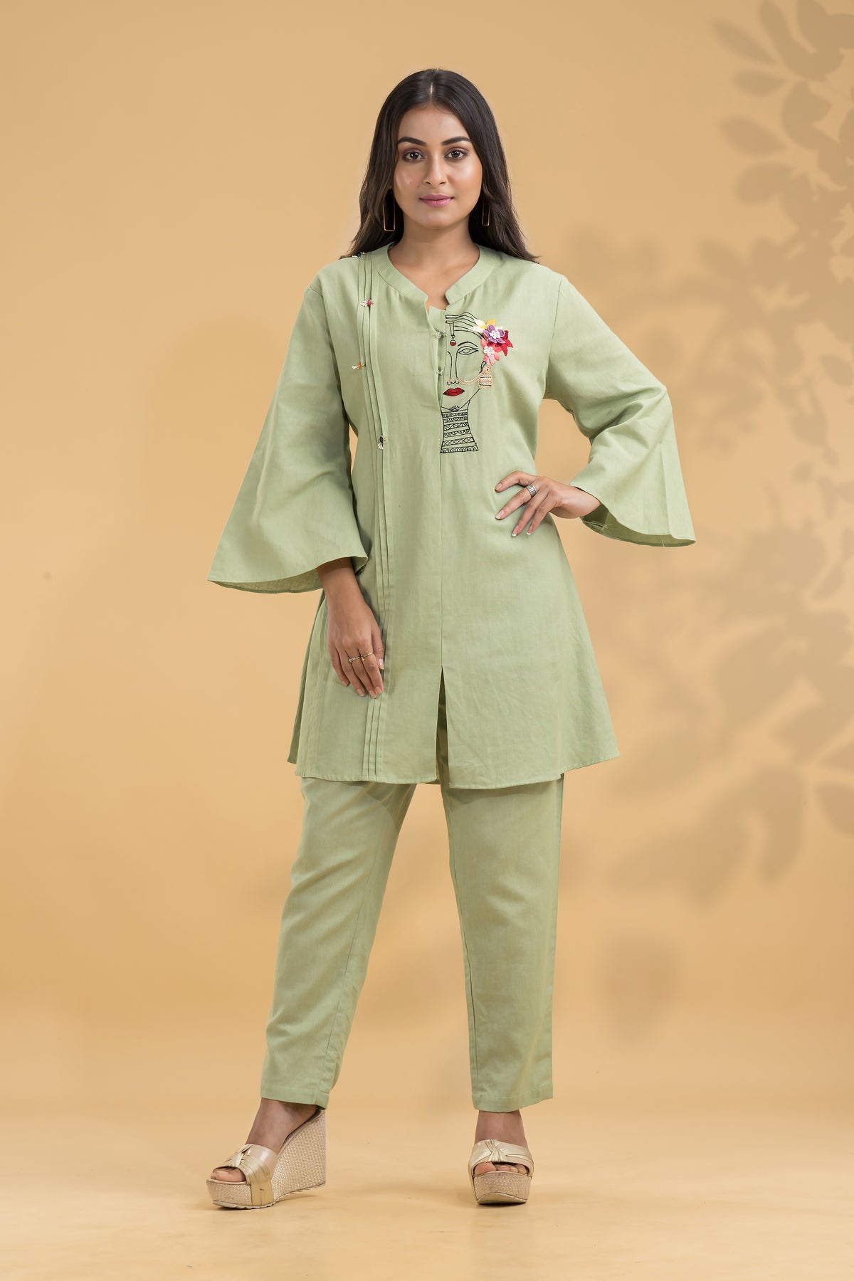 Embroidered Cotton Co-ord Set