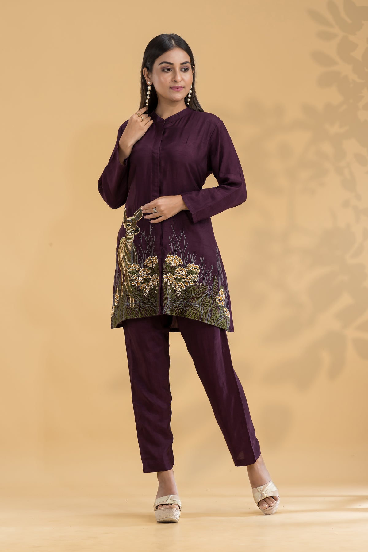 Silk Co-ord Set- Hiran