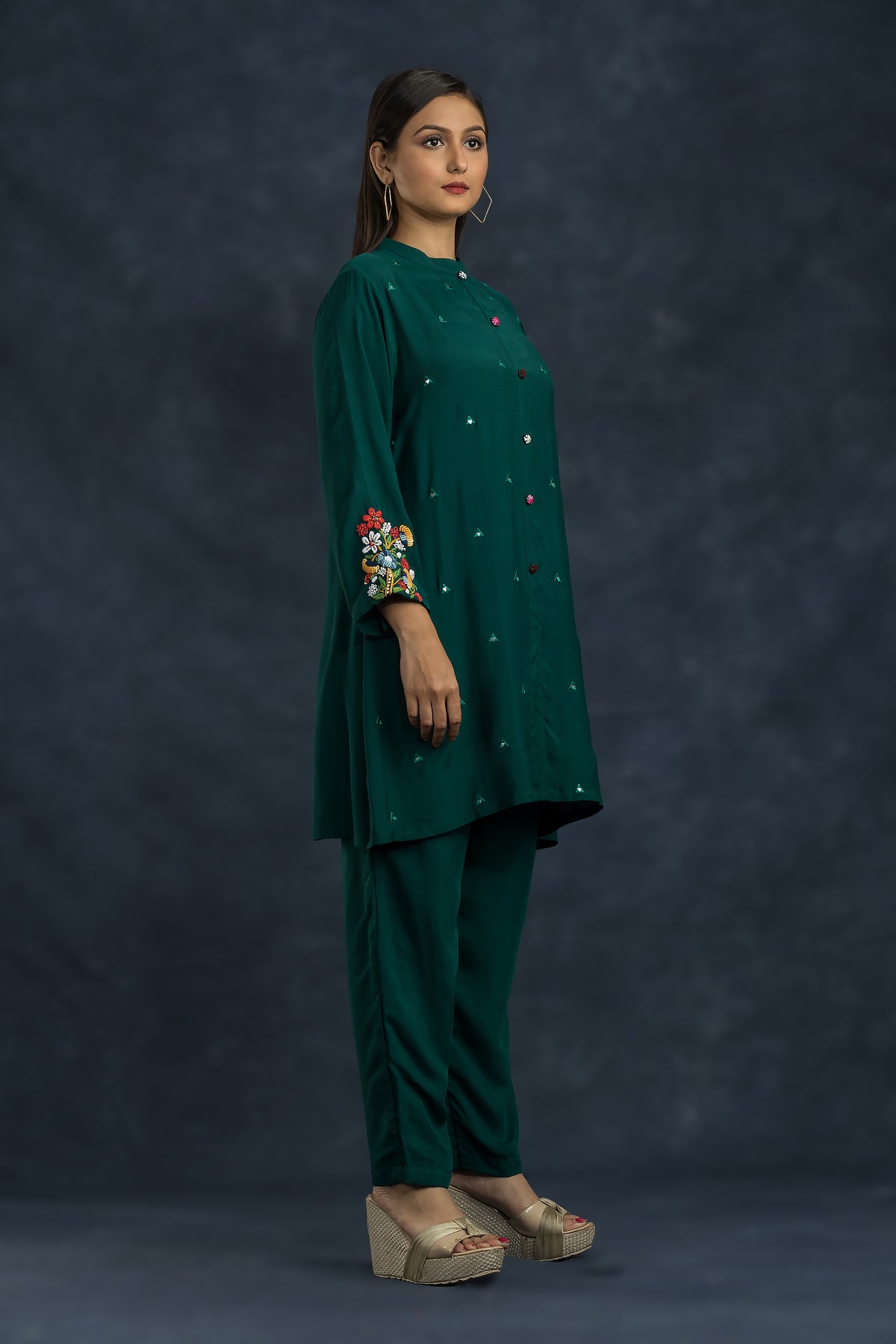 Sacred Suta Abla work Co-ord Set