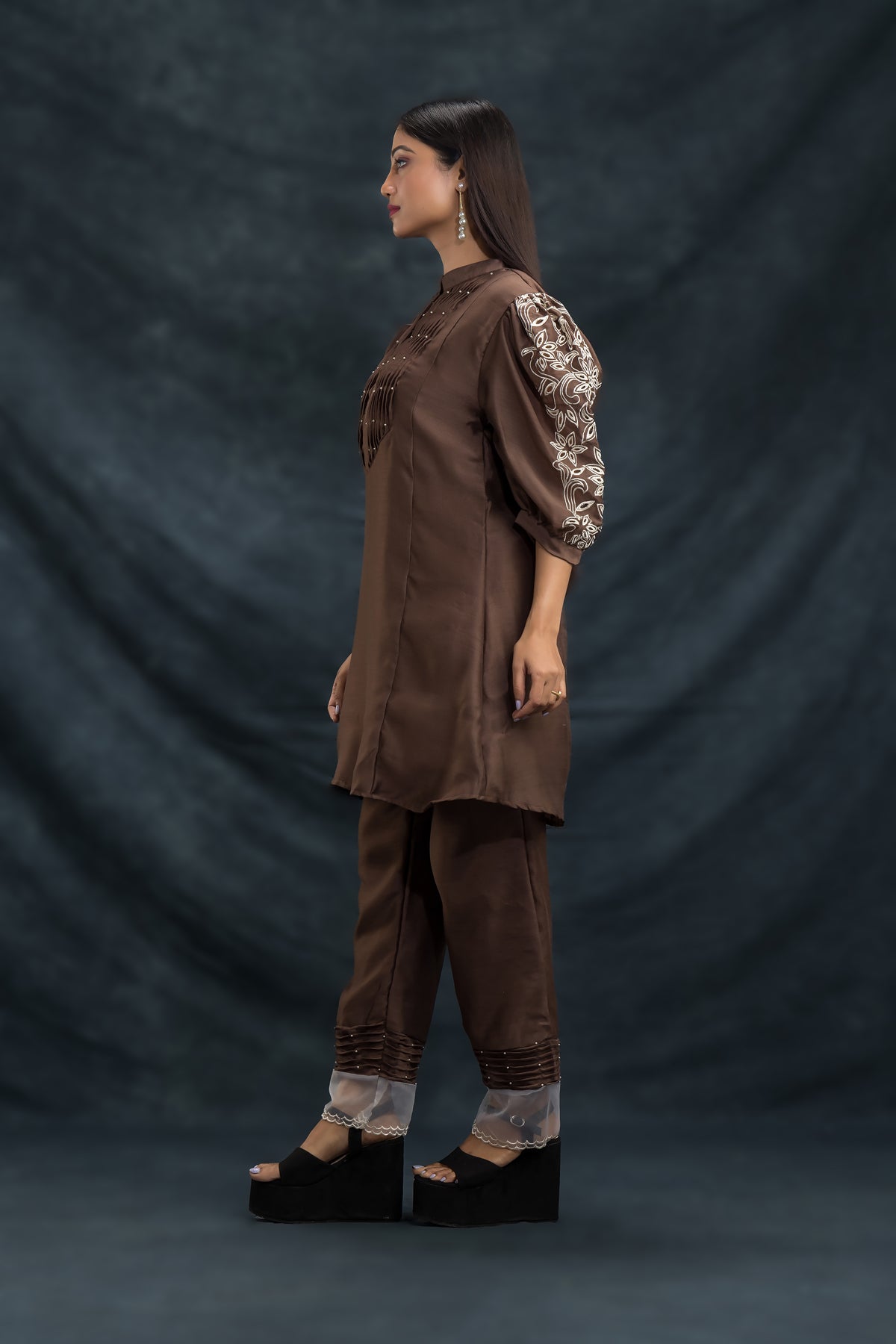 Sacred Suta Designer Co-ord Set Yoke work