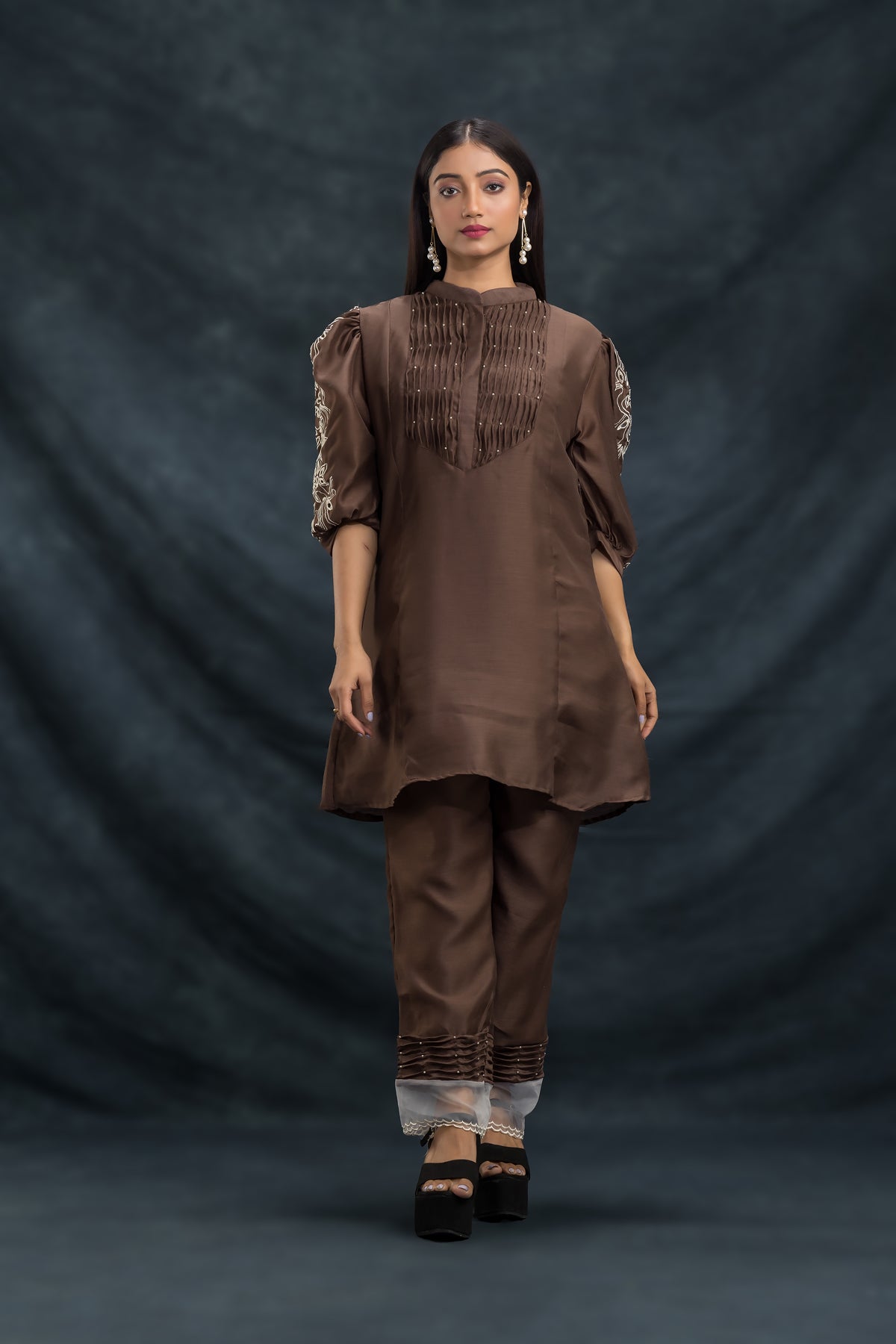 Sacred Suta Designer Co-ord Set Yoke work