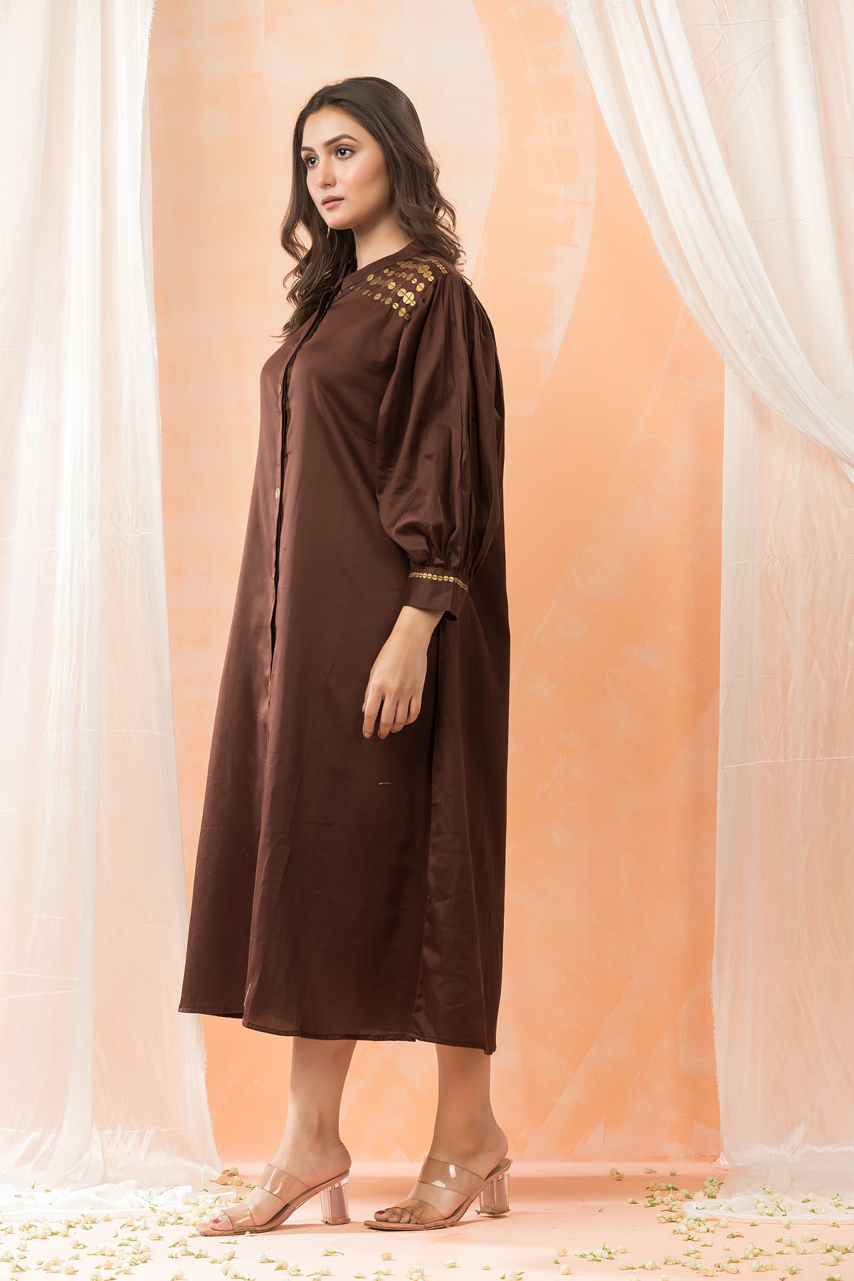 Sacred Suta Designer Satin dress