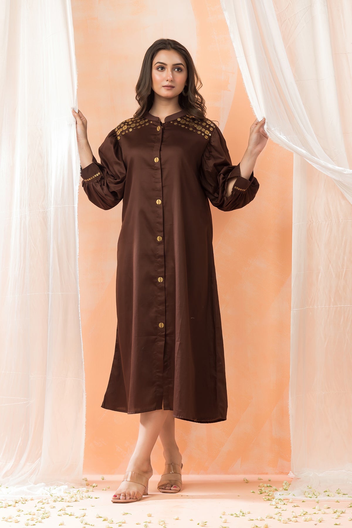 Sacred Suta Designer Satin dress