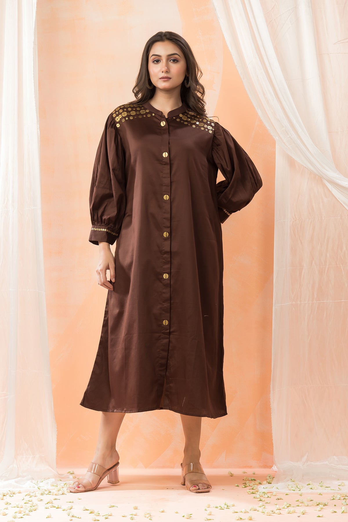 Sacred Suta Designer Satin dress