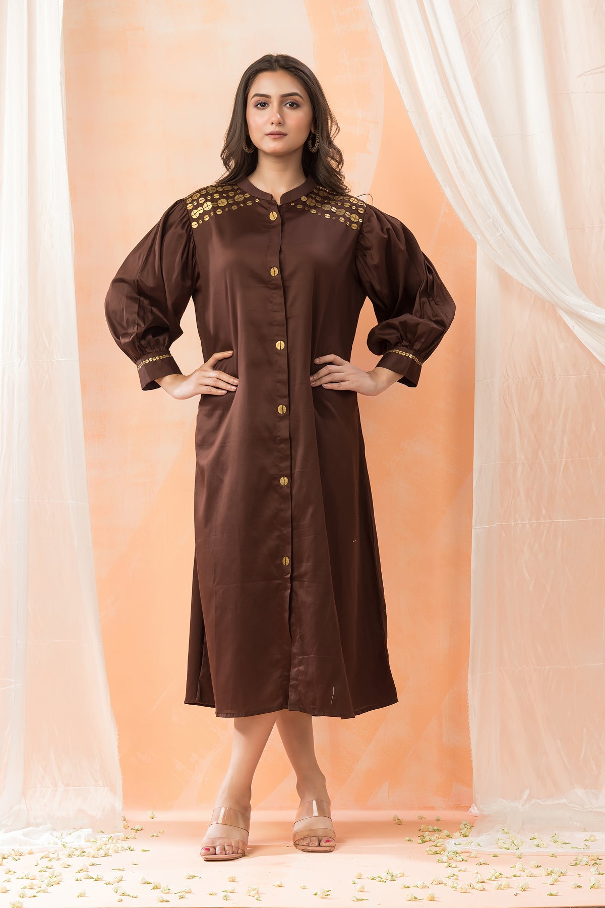 Sacred Suta Designer Satin dress