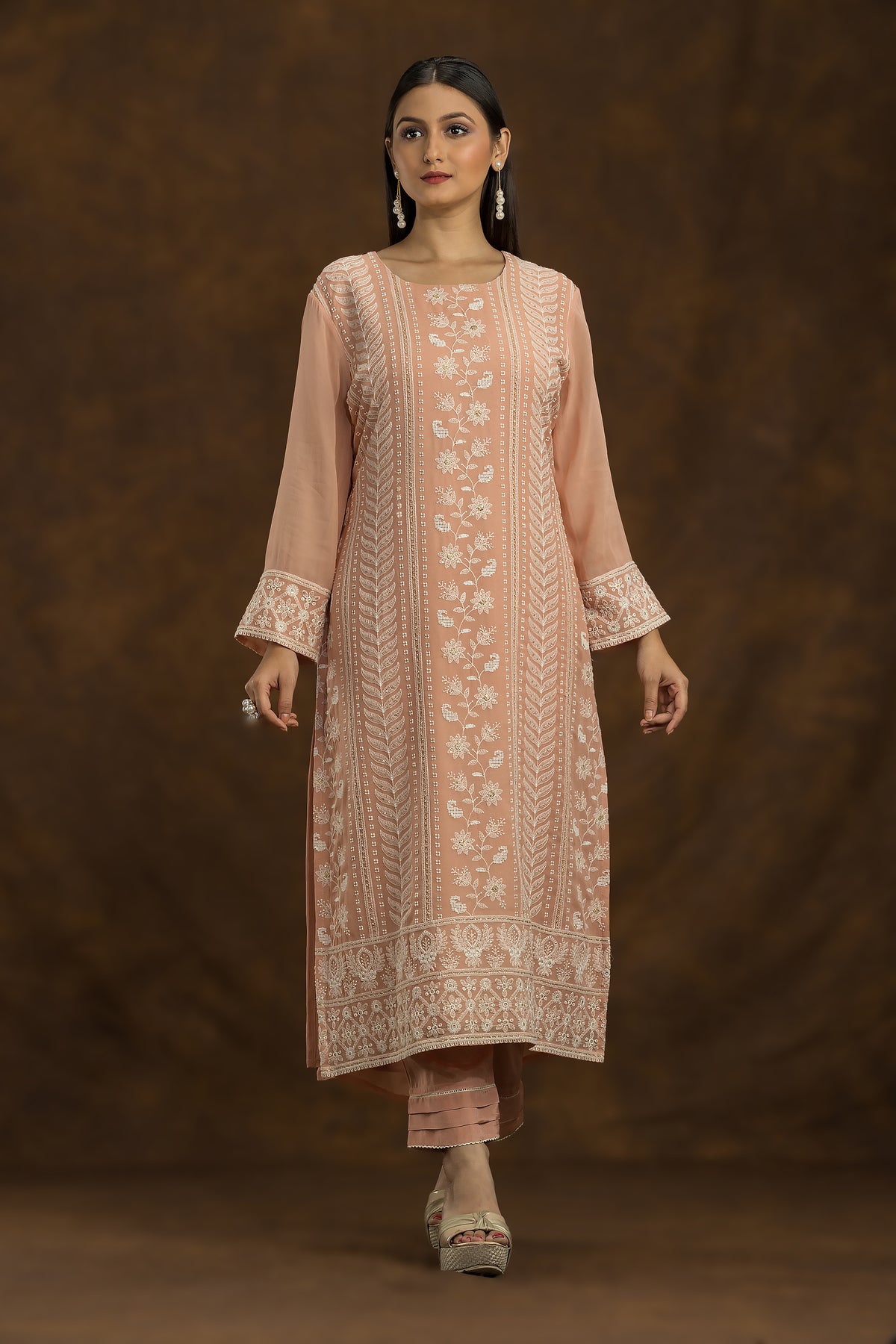 Designer Chikan kari Kurta set