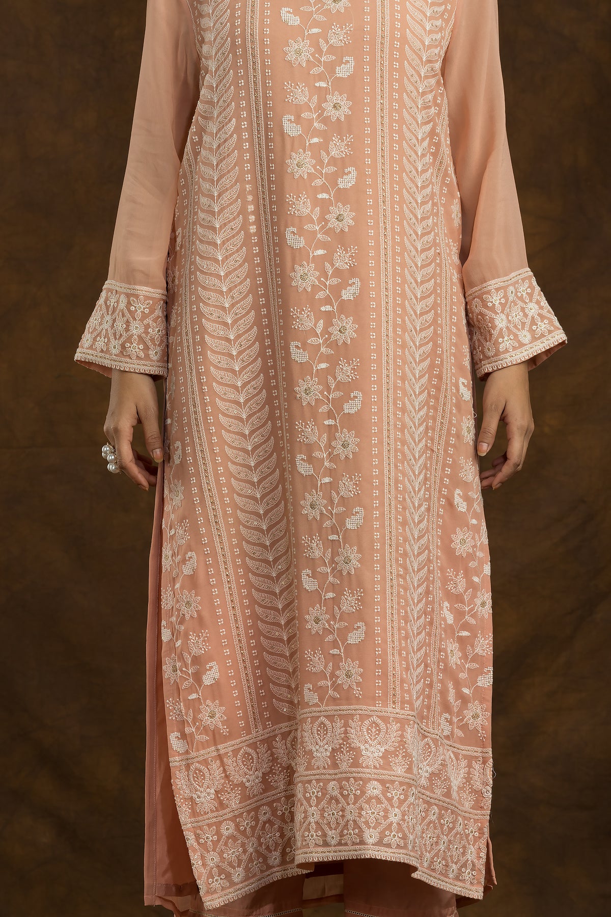 Designer Chikan kari Kurta set