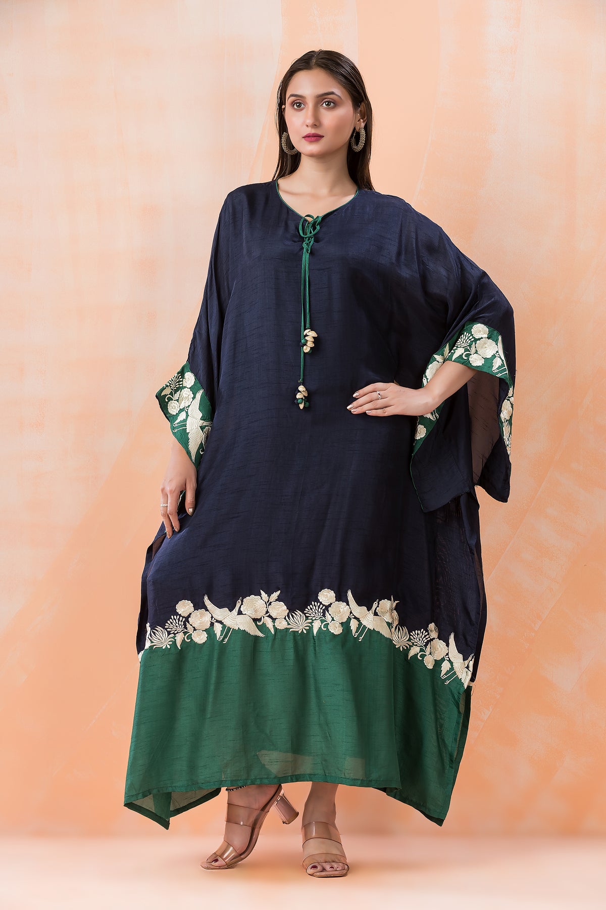 Machine Embroidered Kaftan Dress