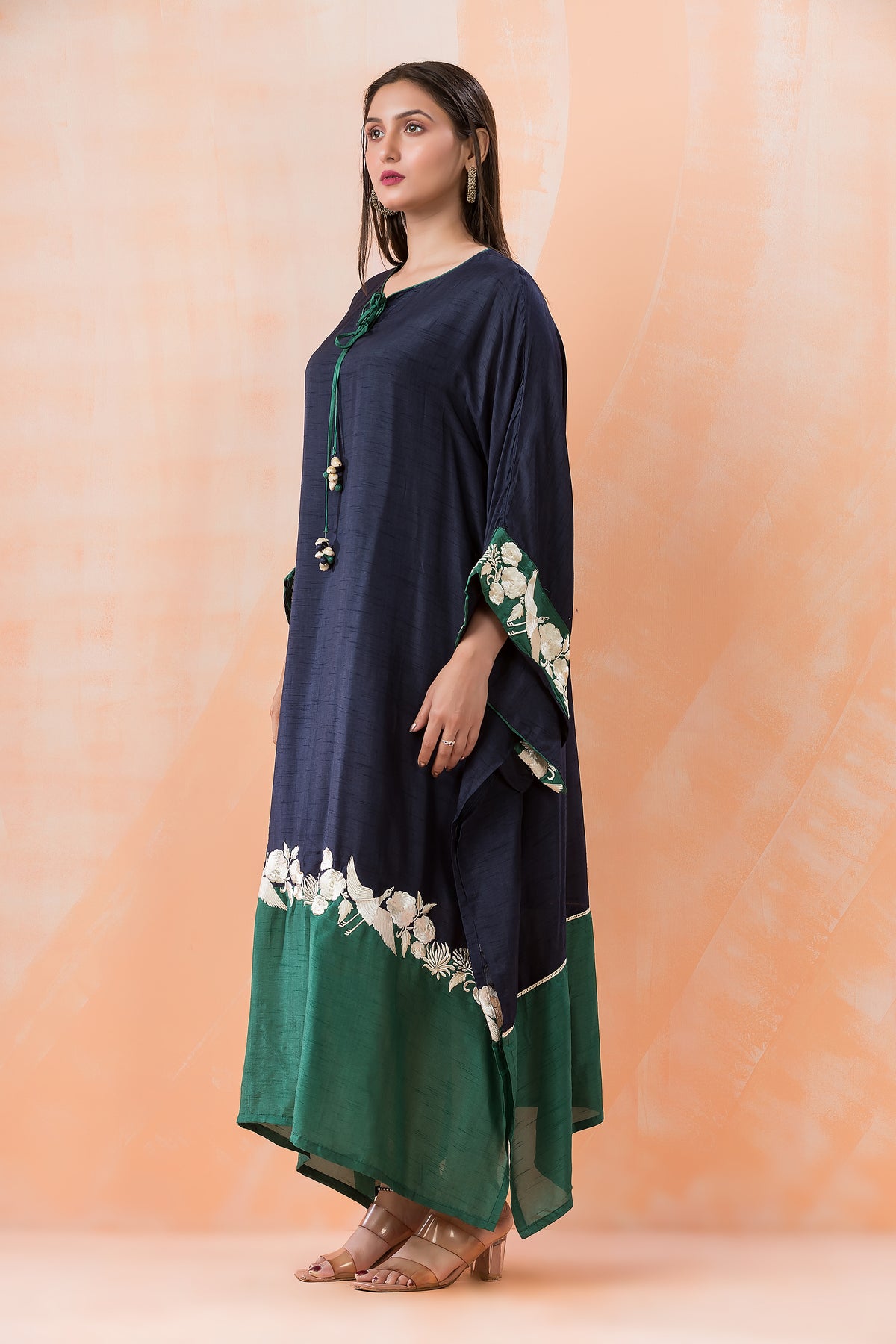 Machine Embroidered Kaftan Dress