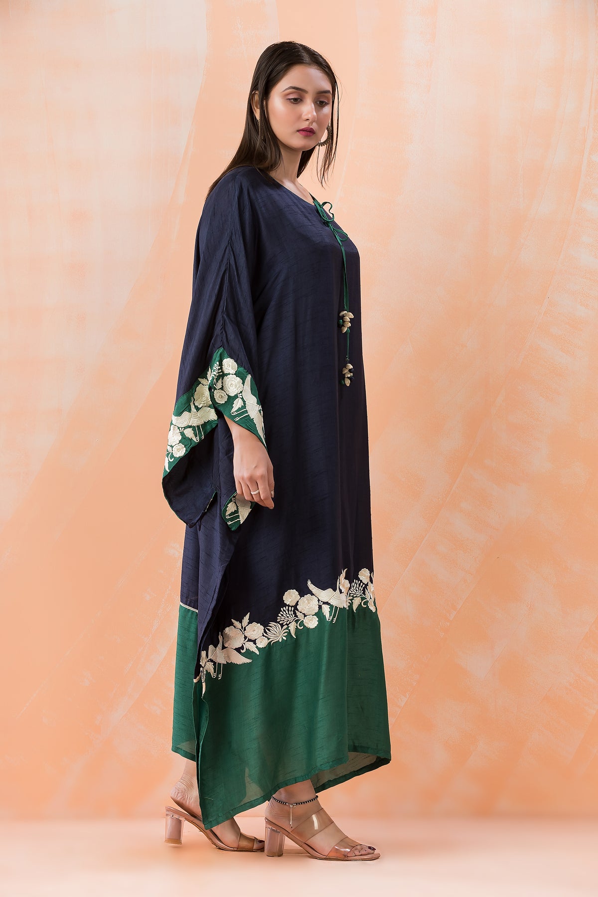 Machine Embroidered Kaftan Dress