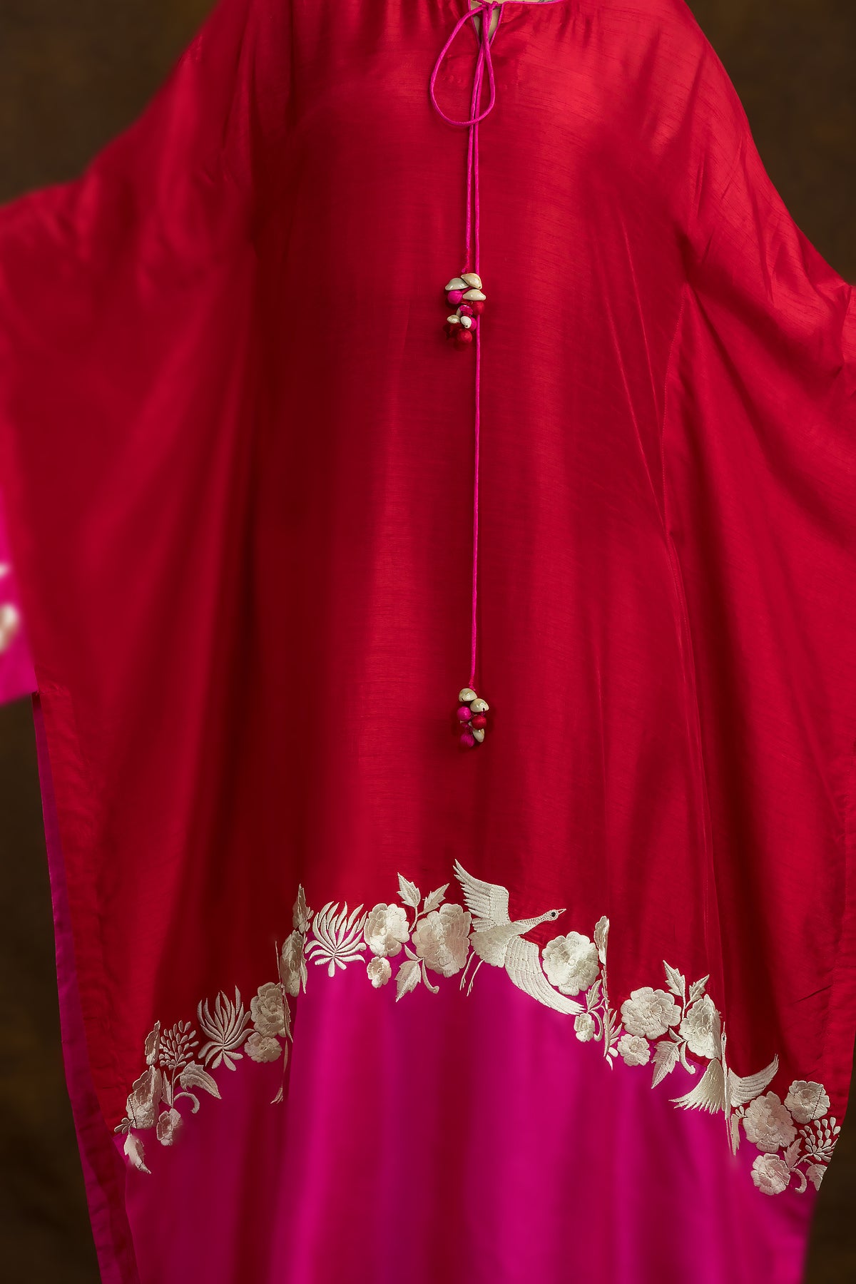 Machine Embroidered Kaftan Dress