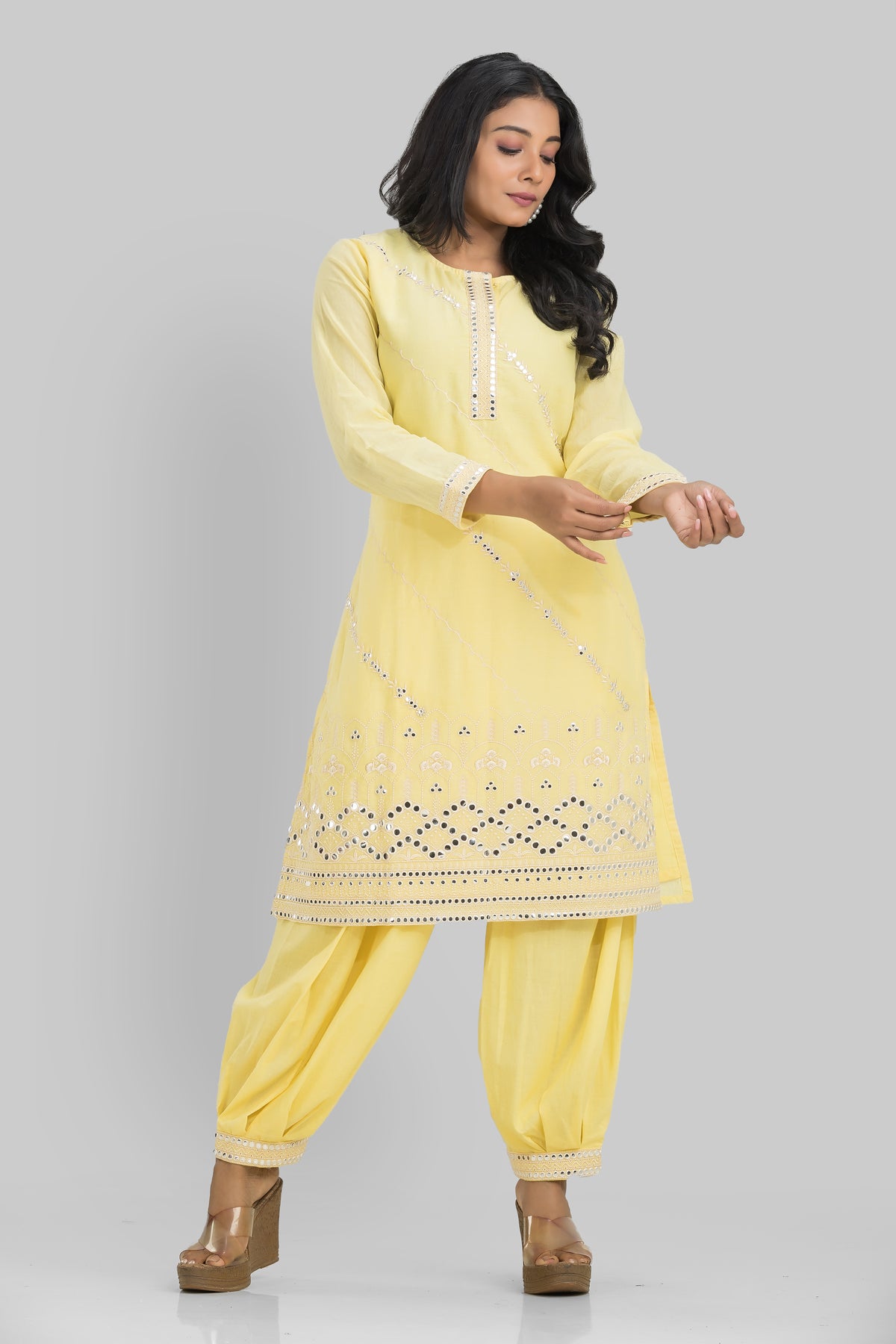 Sacred Suta Designer Mulmul Kurta Pant Set