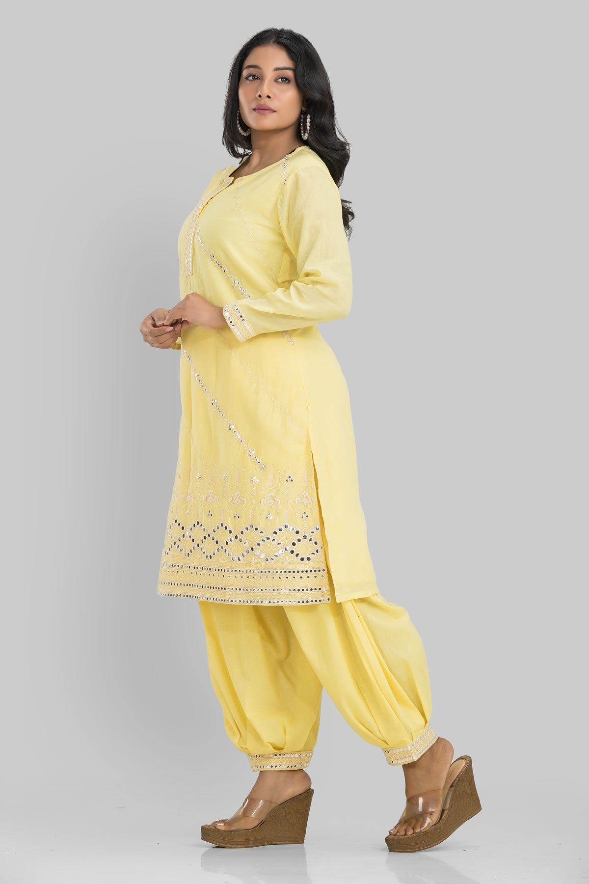 Sacred Suta Designer Mulmul Kurta Pant Set