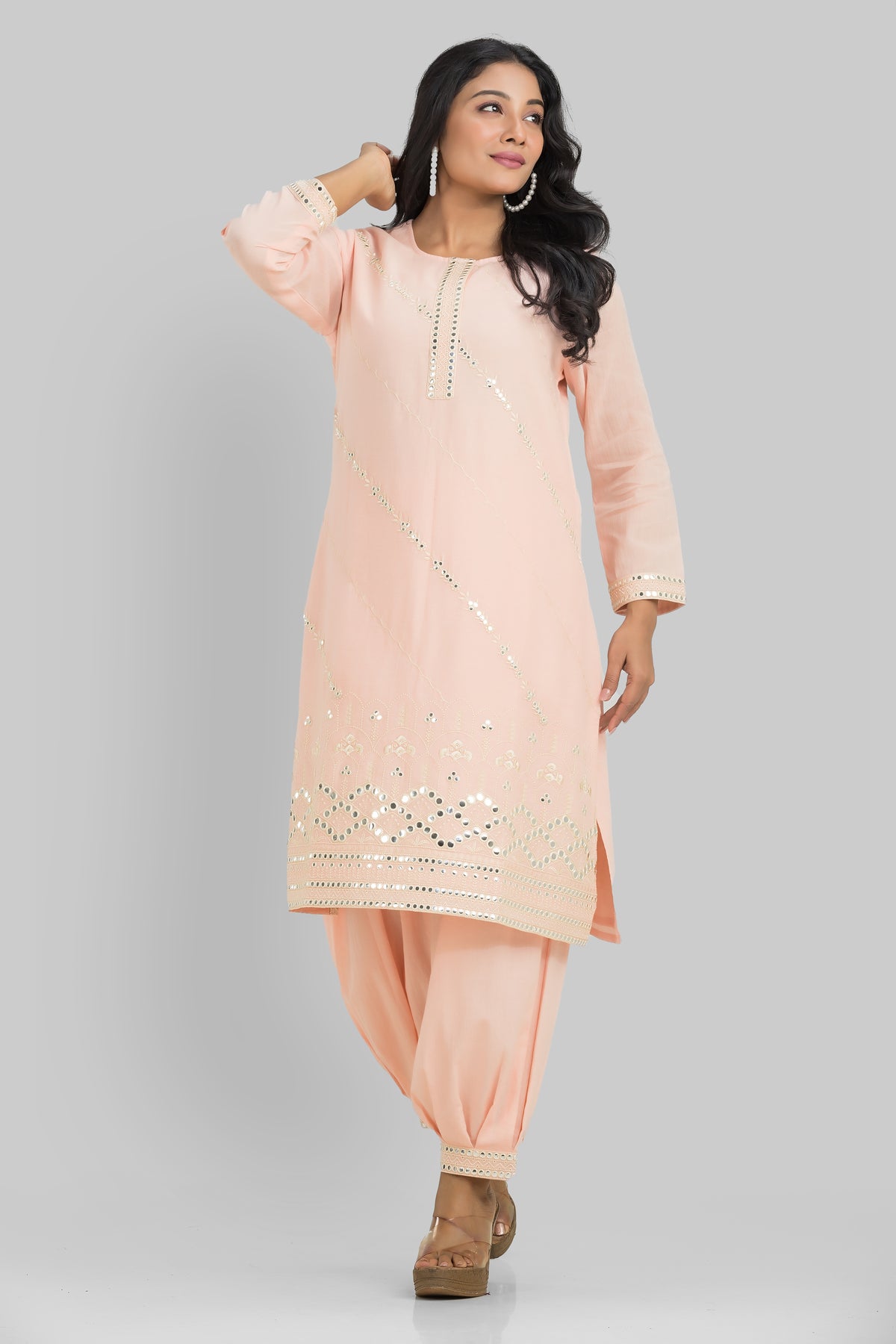 Sacred Suta Designer Mulmul Kurta Pant Set