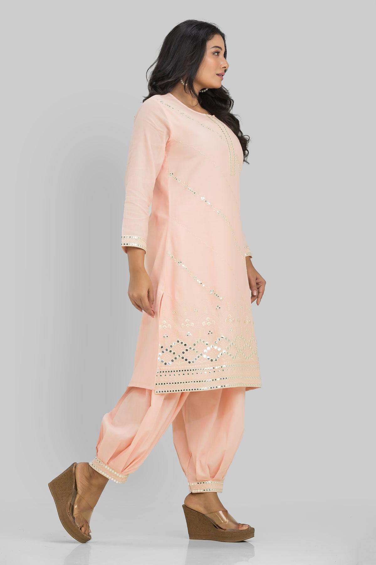 Sacred Suta Designer Mulmul Kurta Pant Set