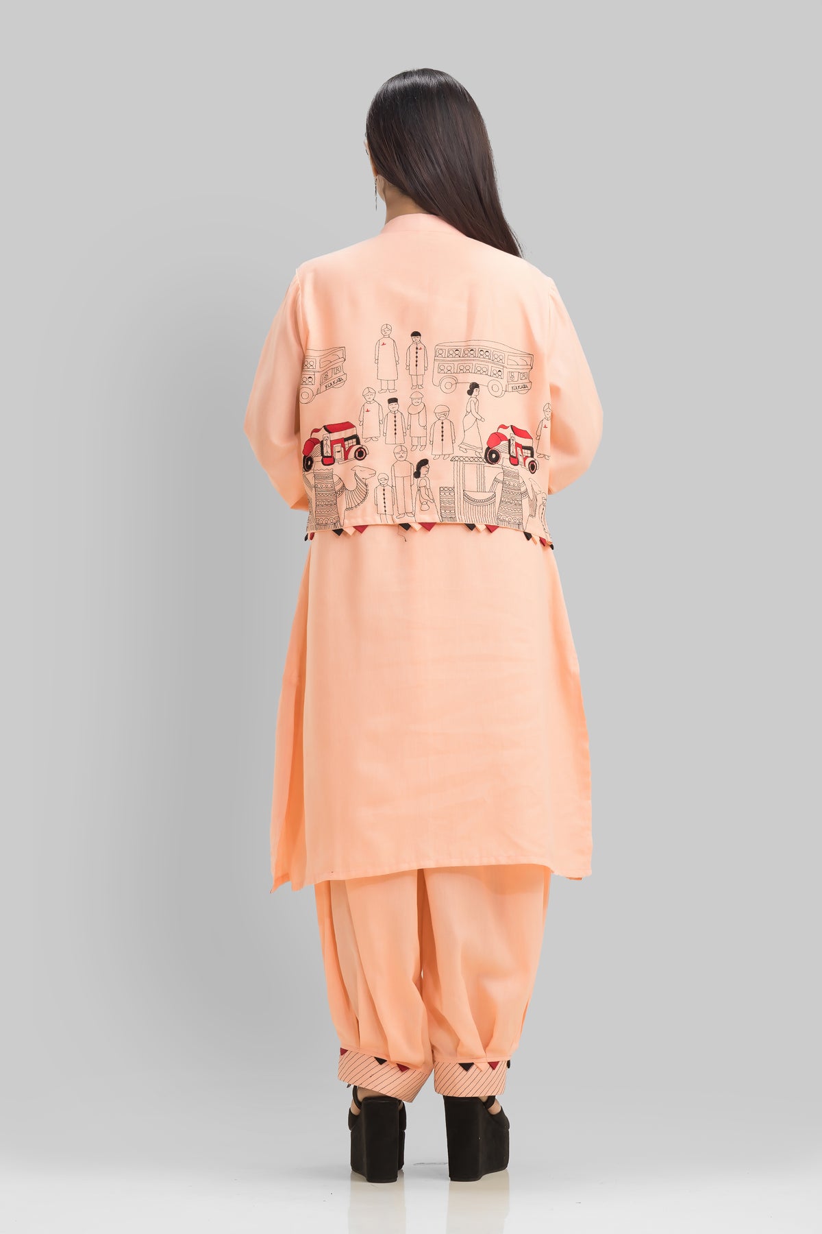 Designer Kurta & Afghani Pant set with Jacket