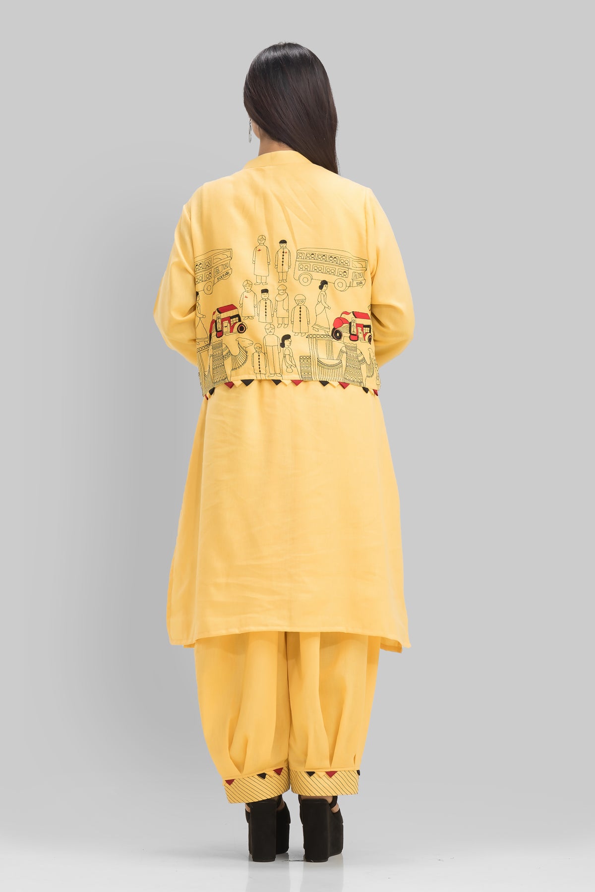 Designer Kurta & Afghani Pant set with Jacket