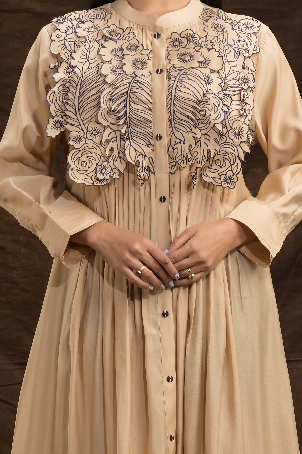 Designer Dress with Yoke work