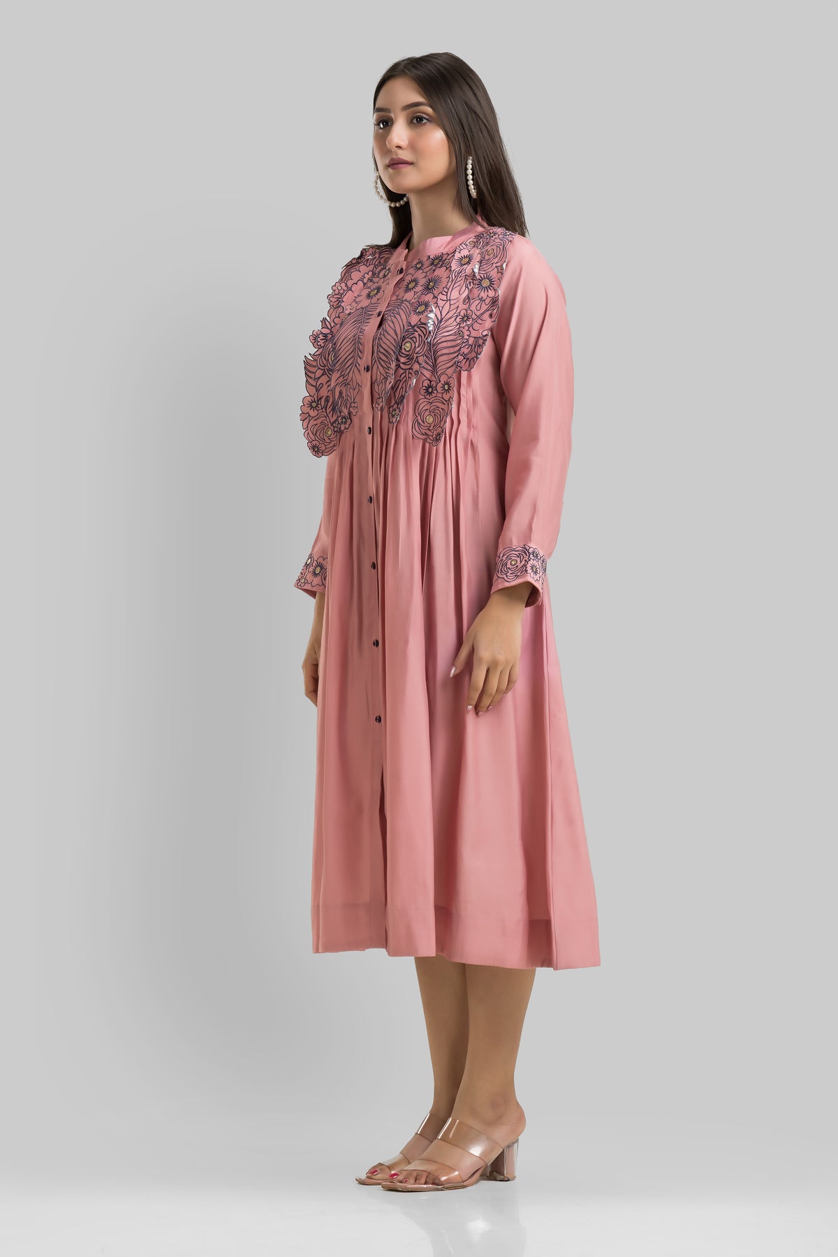 Designer Dress with Yoke work