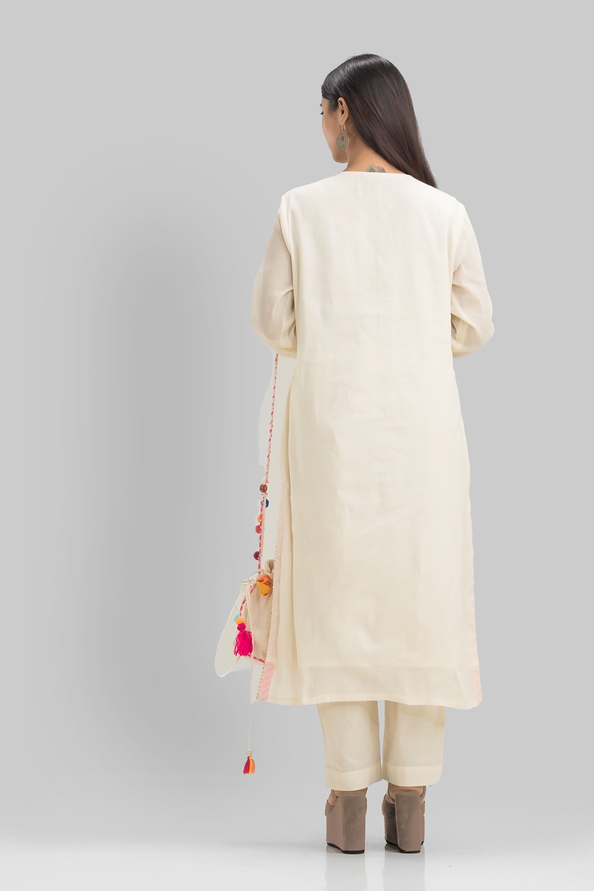 Designer Kurta Set with Potli Bag