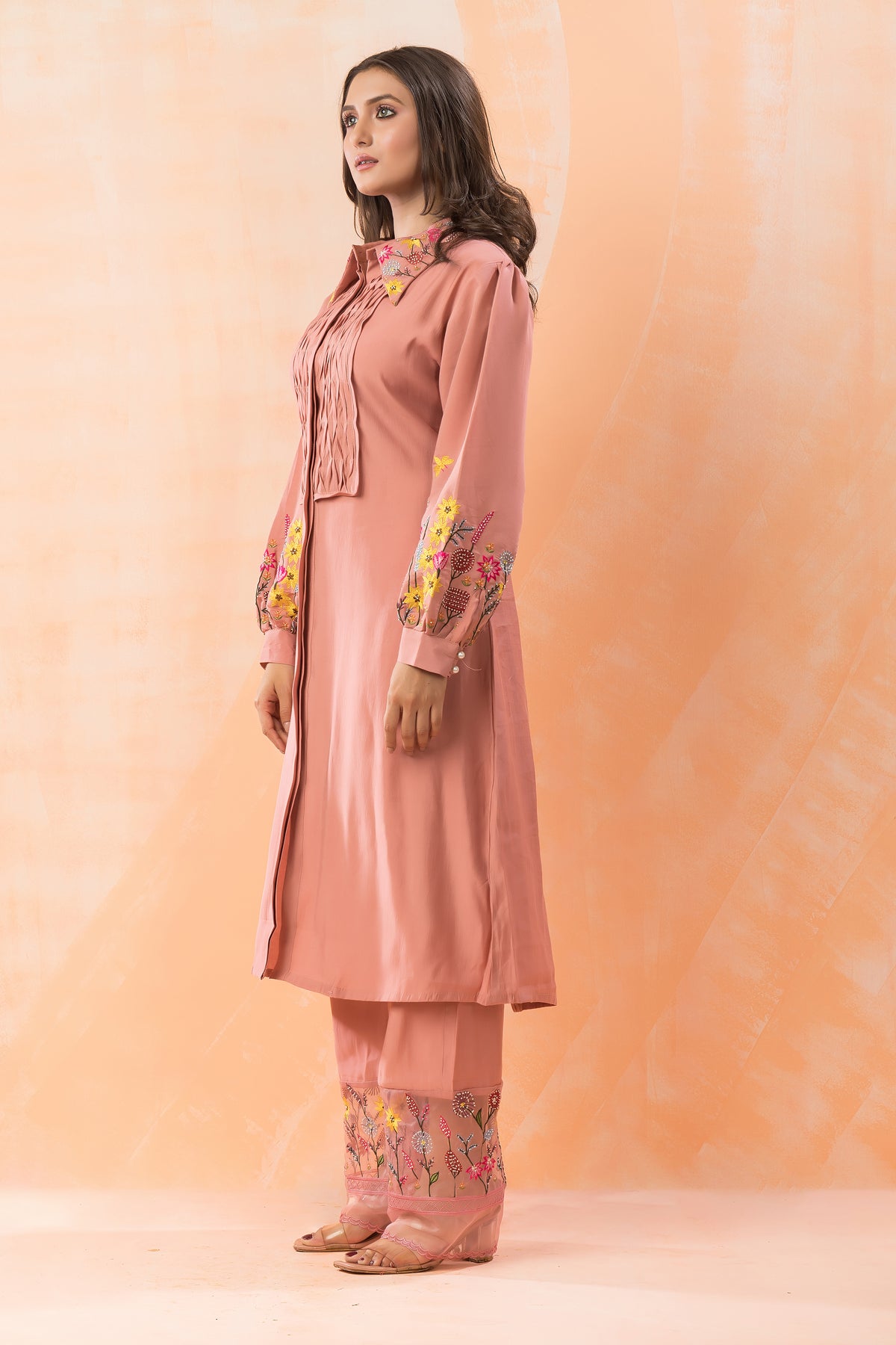 Designer Collared Kurta Set